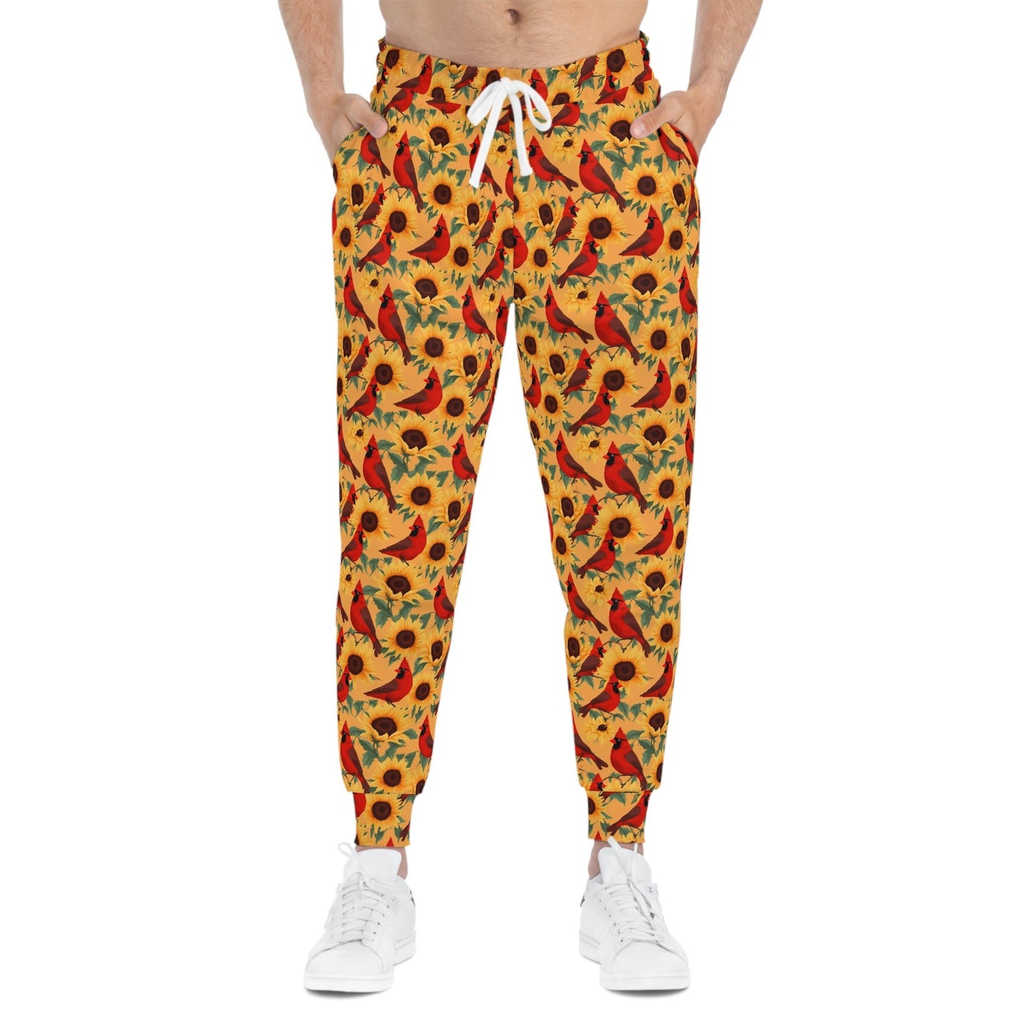 Sunflowers & Cardinals Pattern Athletic Joggers