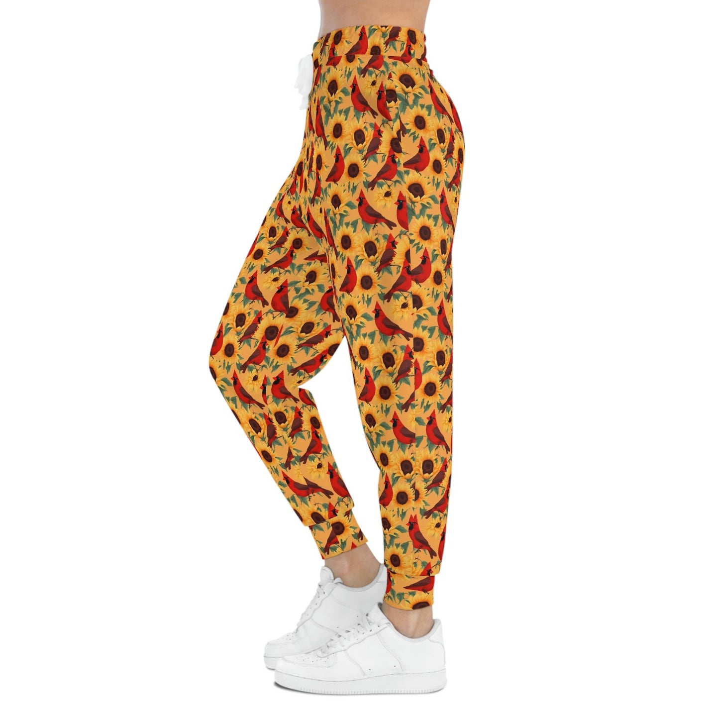 Sunflowers & Cardinals Pattern Athletic Joggers