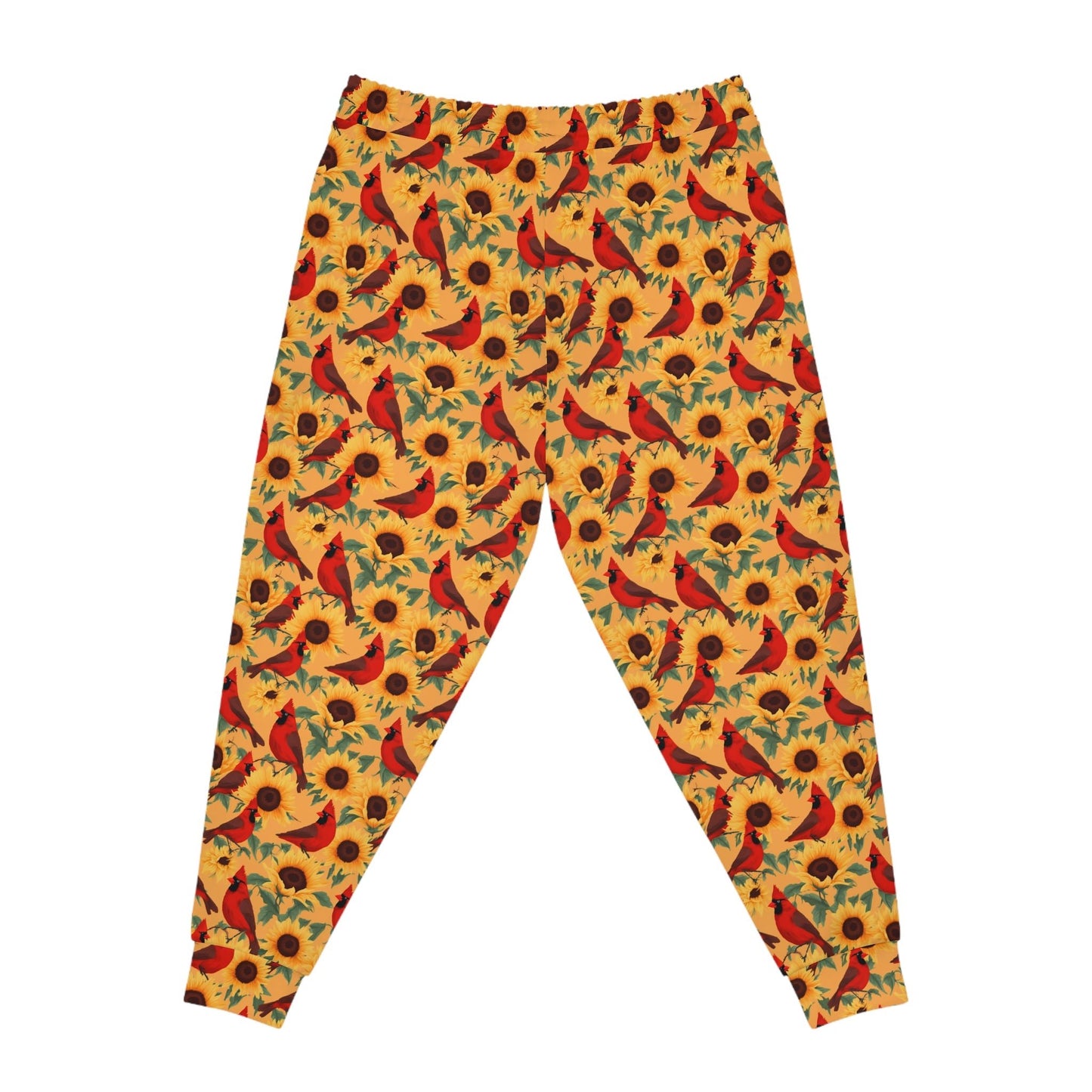 Sunflowers & Cardinals Pattern Athletic Joggers