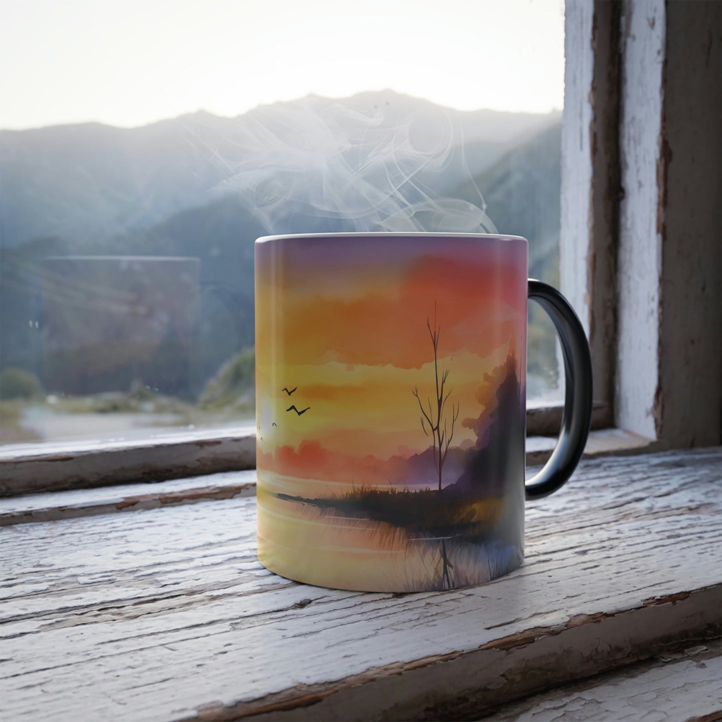 Sunrise Mornings Mug - Perfect Gift for the Camper, Hiker, Lake House or as a House Warming Present