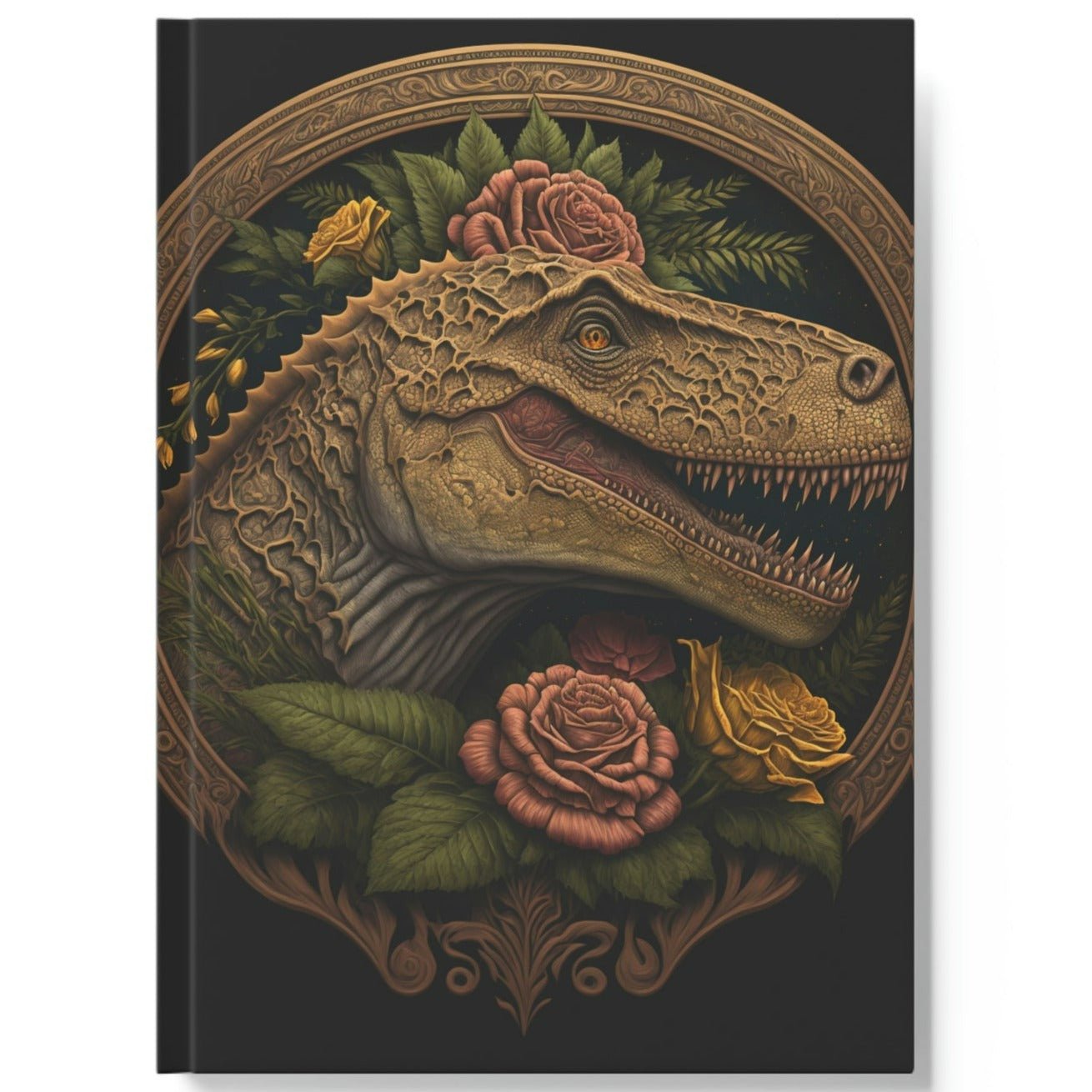 T-Rex and Roses Hard Backed Journal