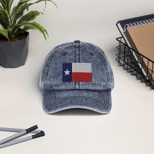 Texas Flag Vintage Cotton Twill Cap