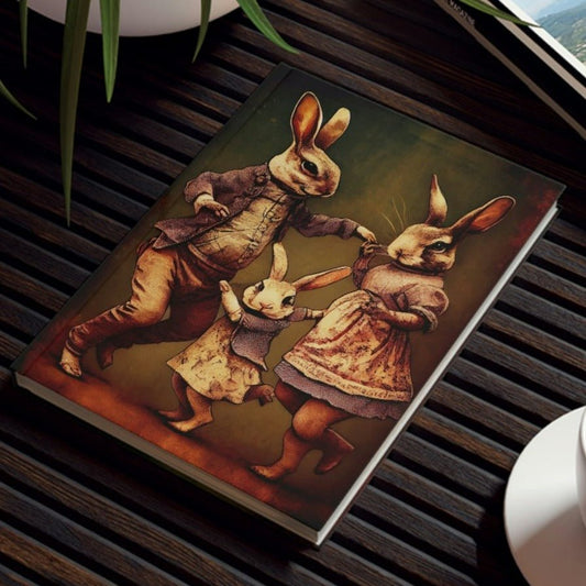 The Rabbit Family that Dances Together... Hard Backed Journal