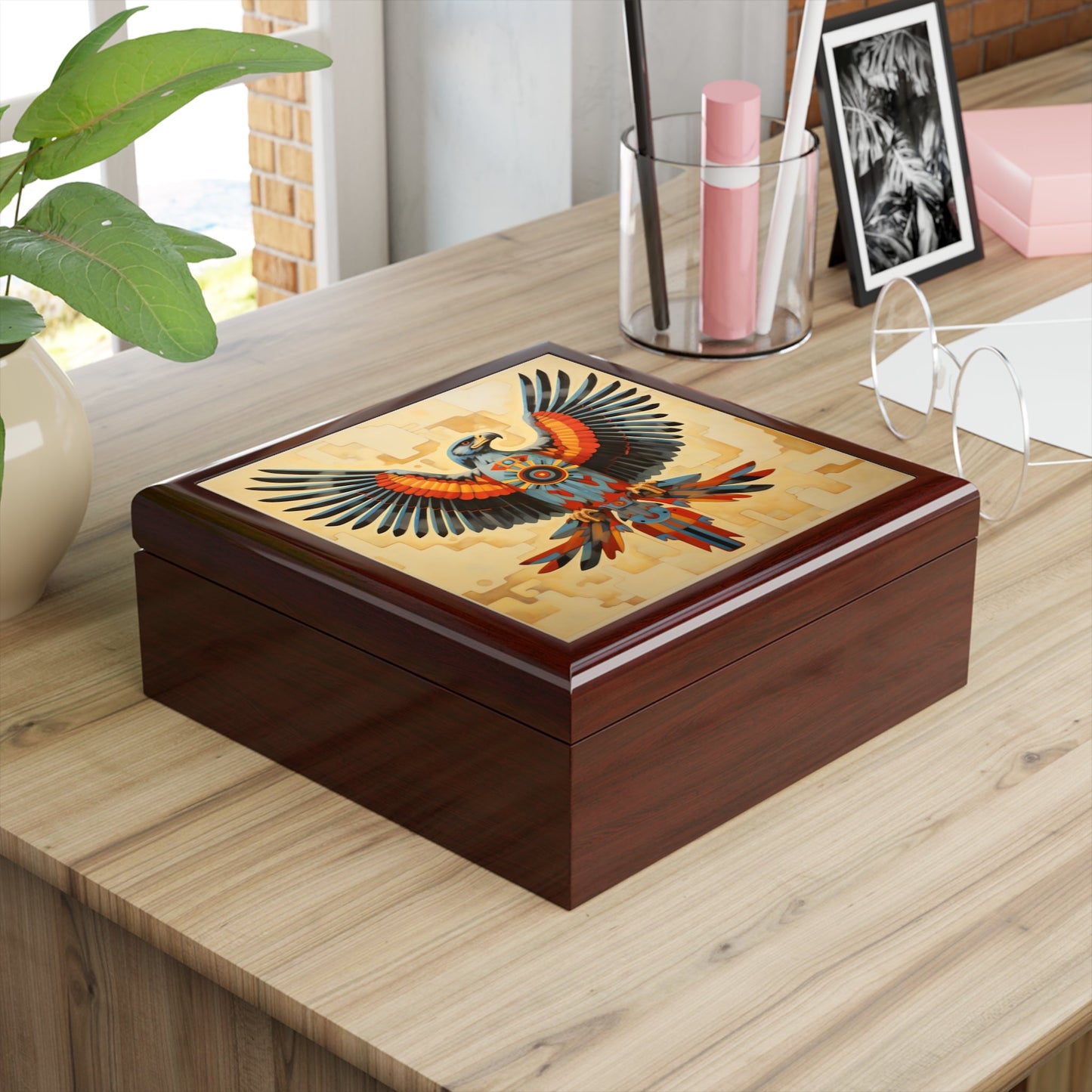 Thunderbird Jewelry Keepsake Trinkets Box