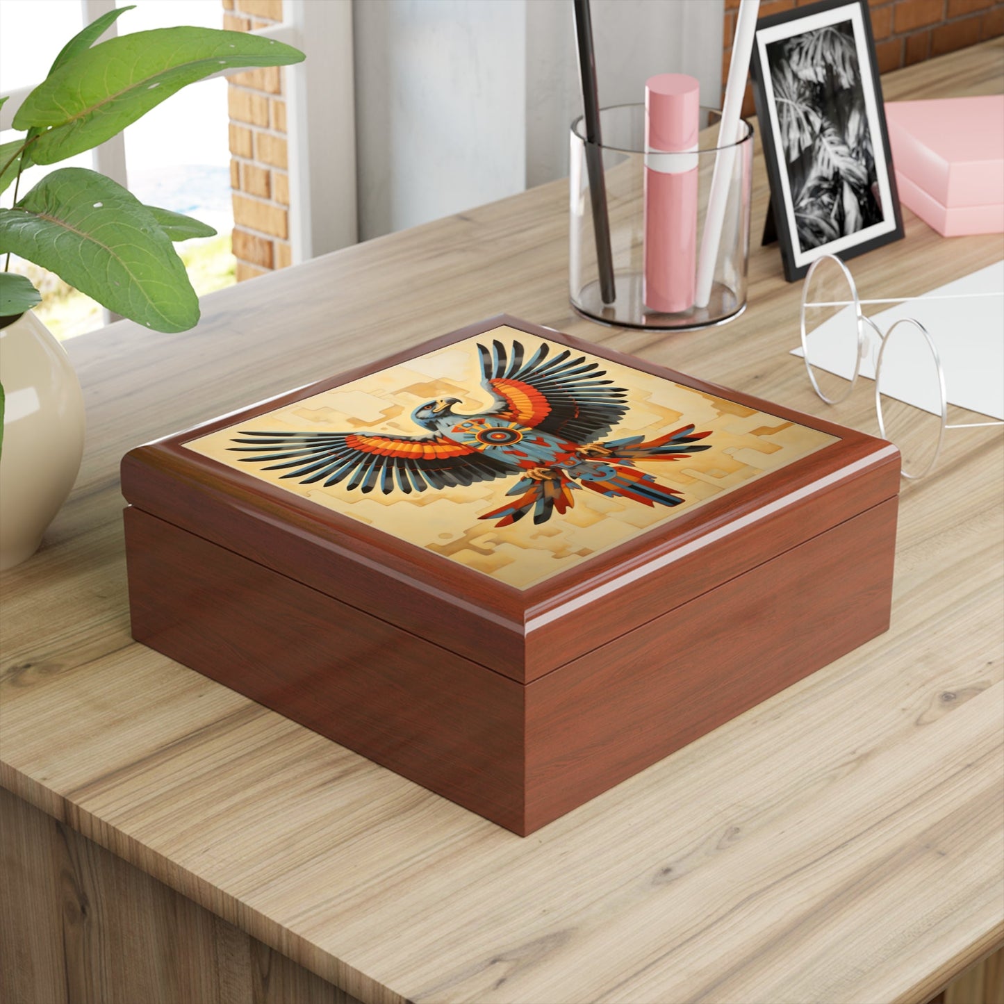 Thunderbird Jewelry Keepsake Trinkets Box