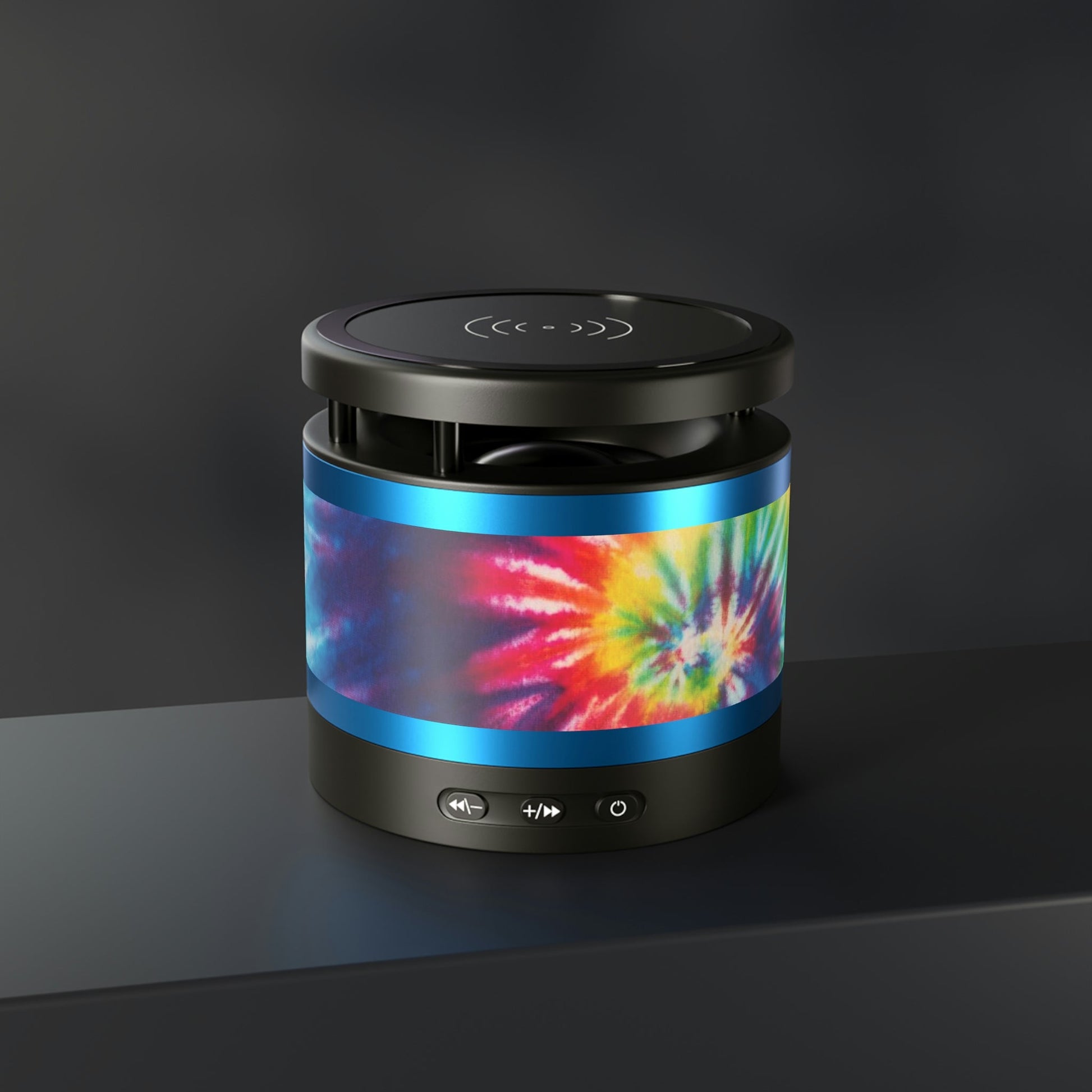 Tie-Dye Metal Bluetooth Speaker and Wireless Charging Pad