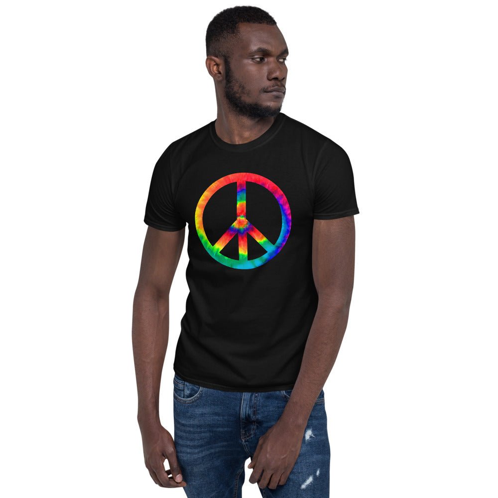 Tie Dye Peace Sign | Short-Sleeve Unisex T-Shirt