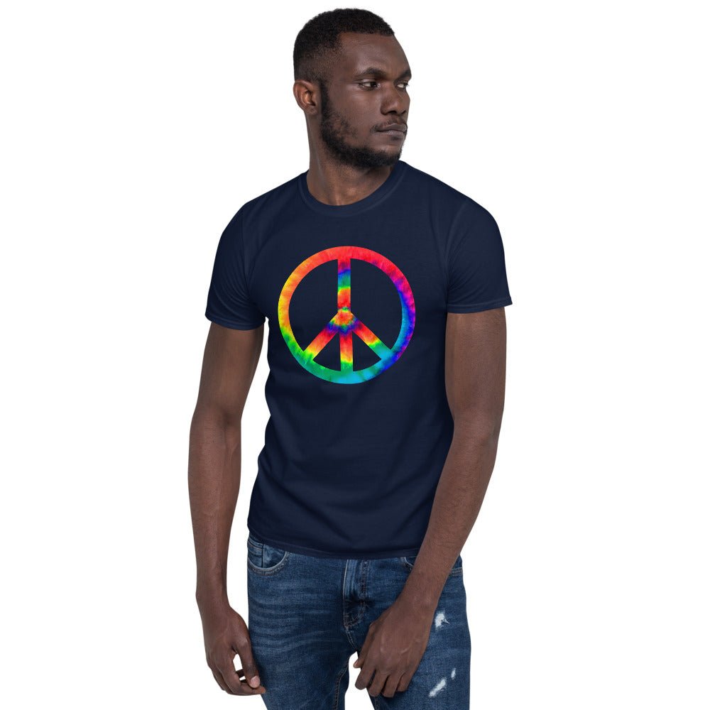 Tie Dye Peace Sign | Short-Sleeve Unisex T-Shirt