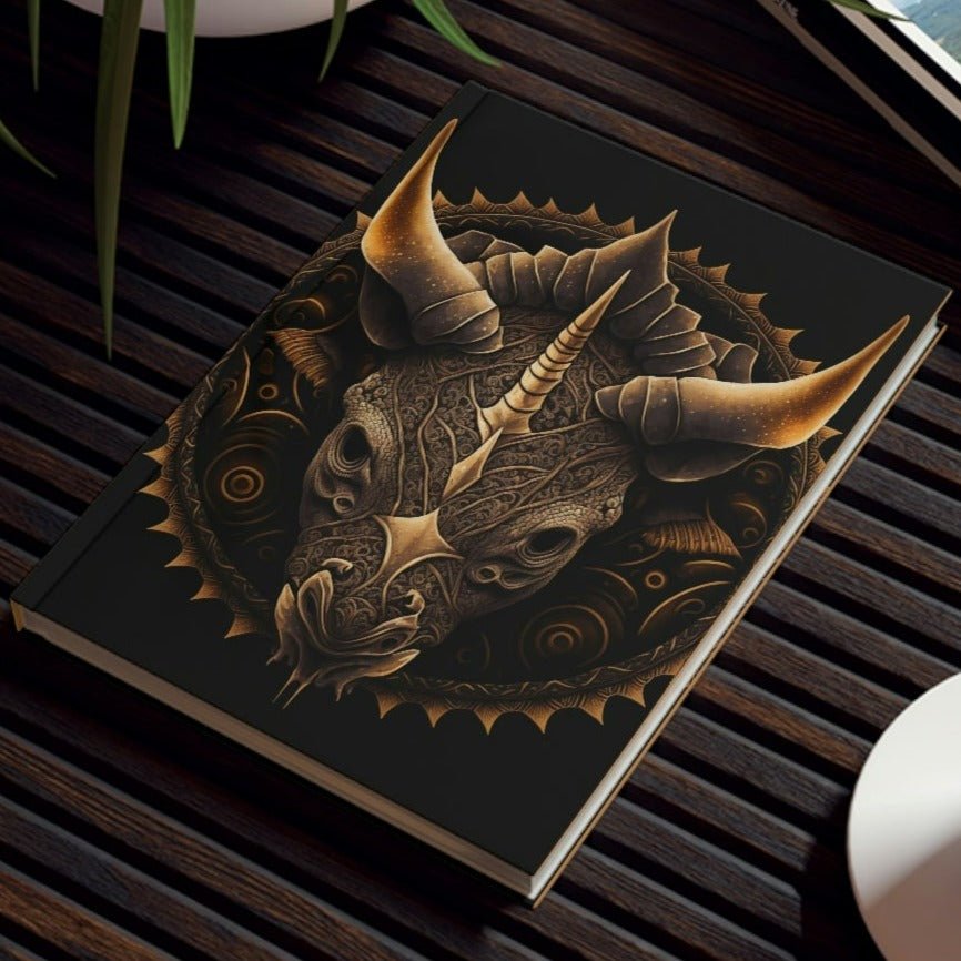 Triceratops Mandala Hard Backed Journal