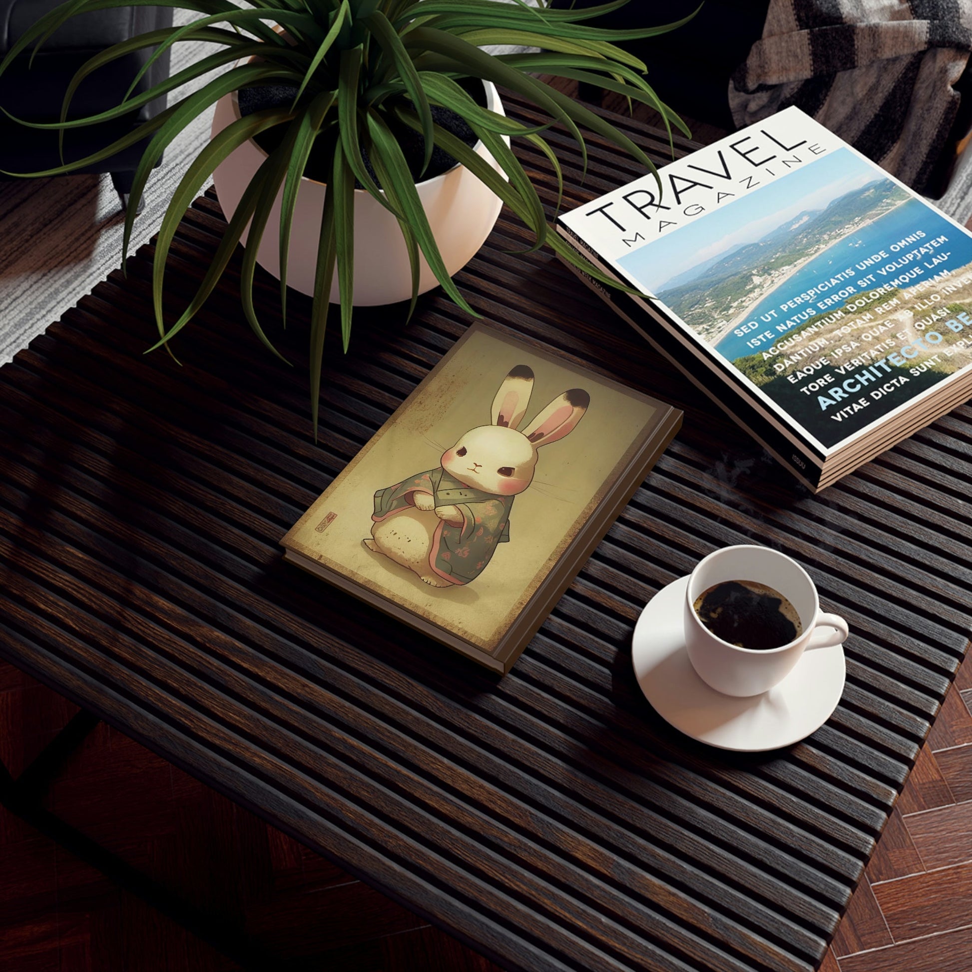 Unhappy Father Bunny Hard Backed Journal