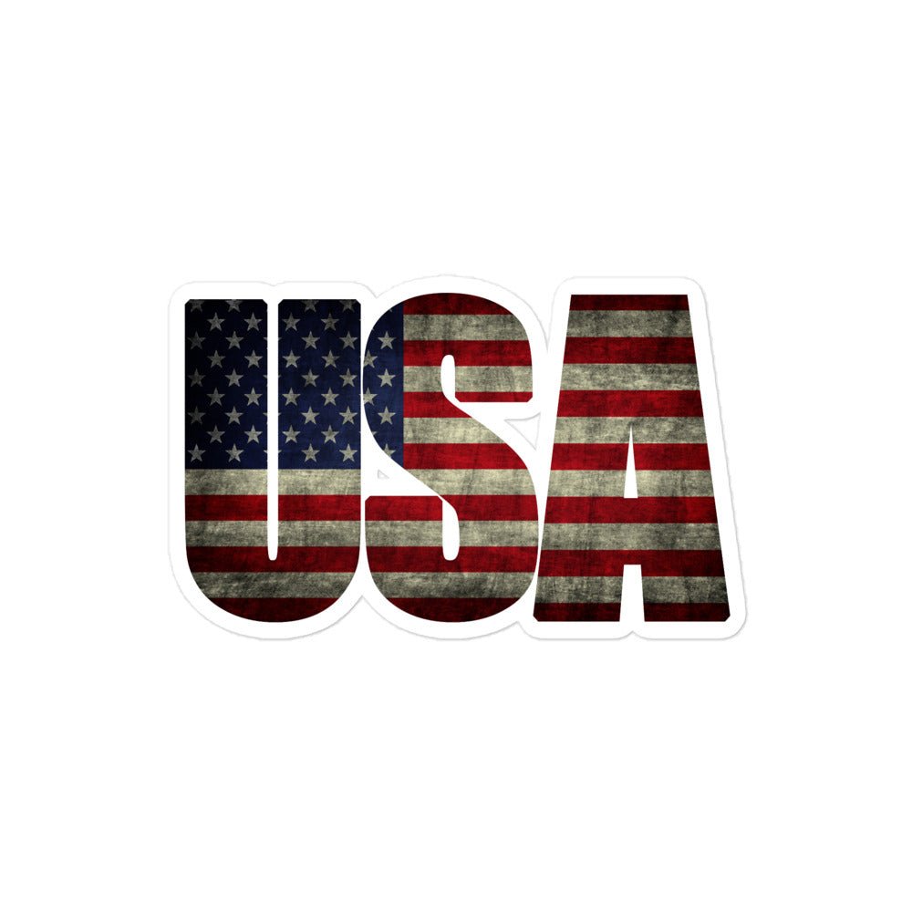 USA Flag Bubble-Free Stickers