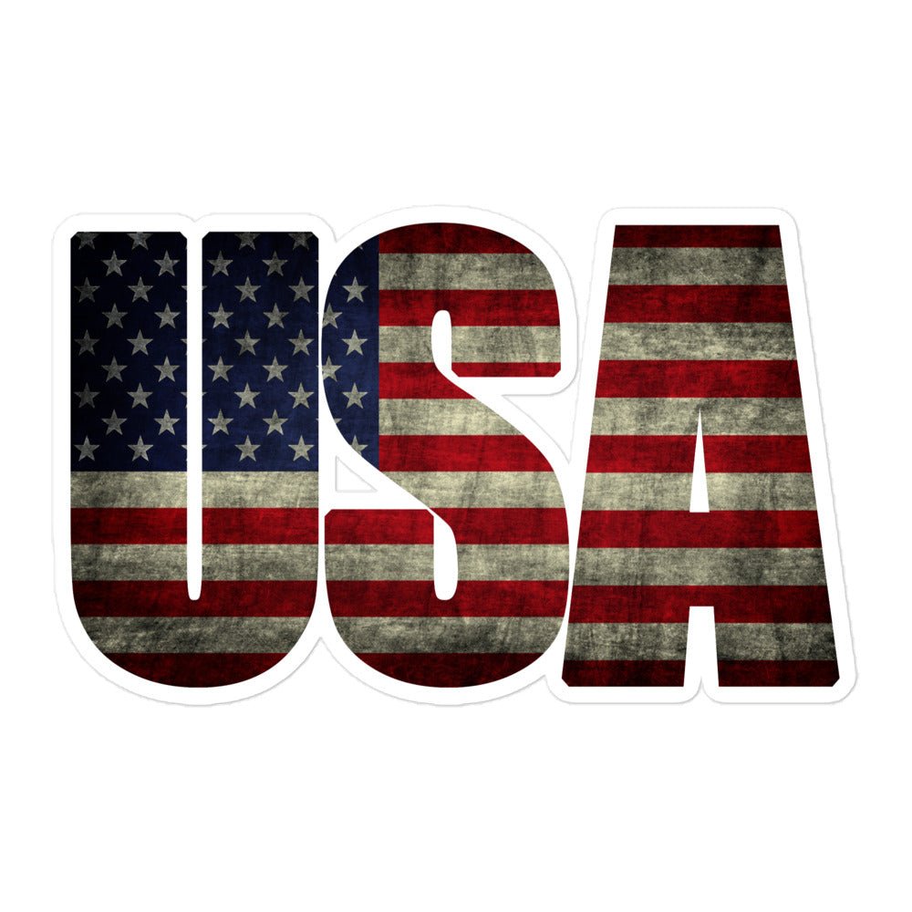 USA Flag Bubble-Free Stickers