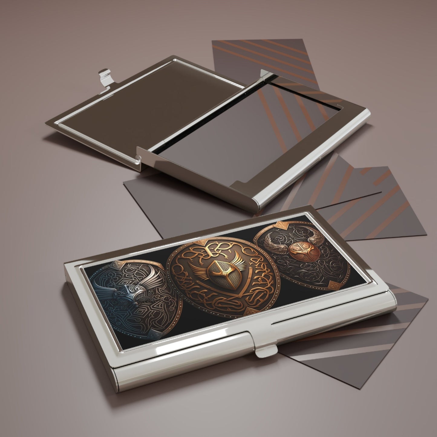 Viking Shields Business Card Holder