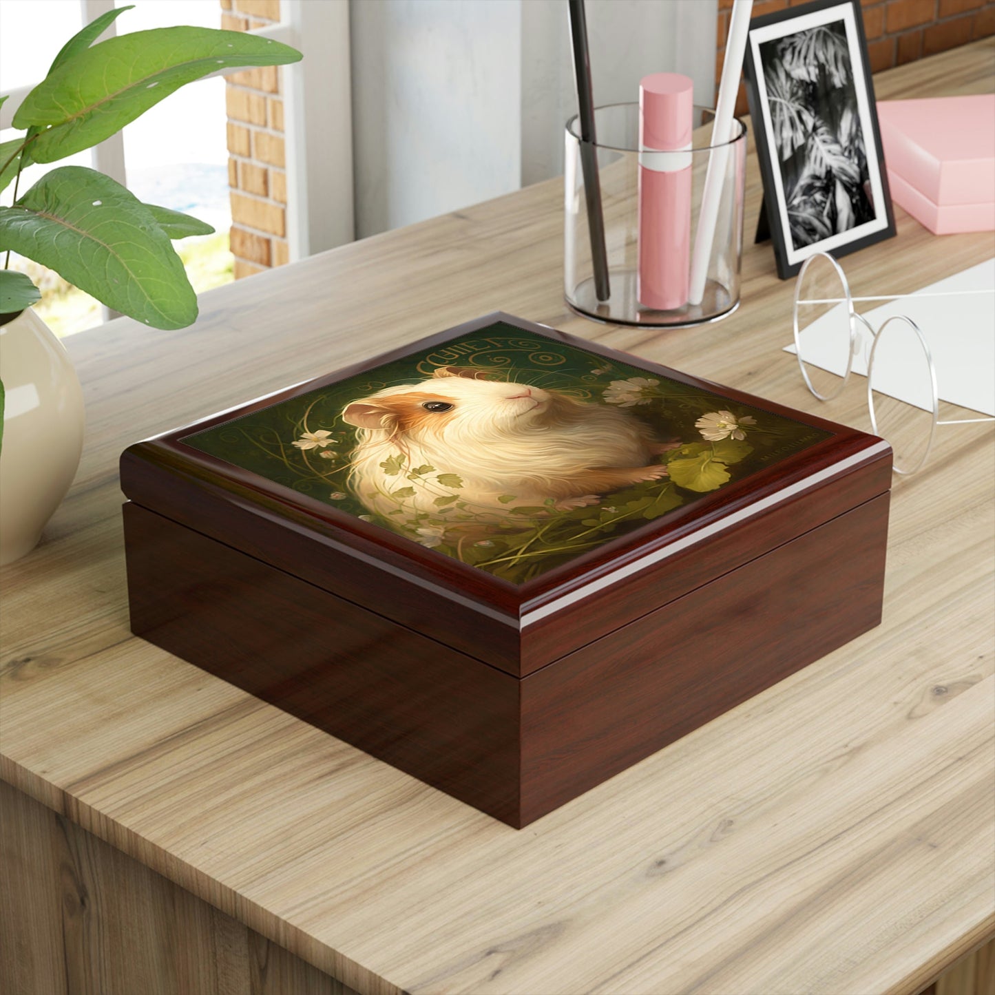 Vintage Guinea Pig Jewelry Box