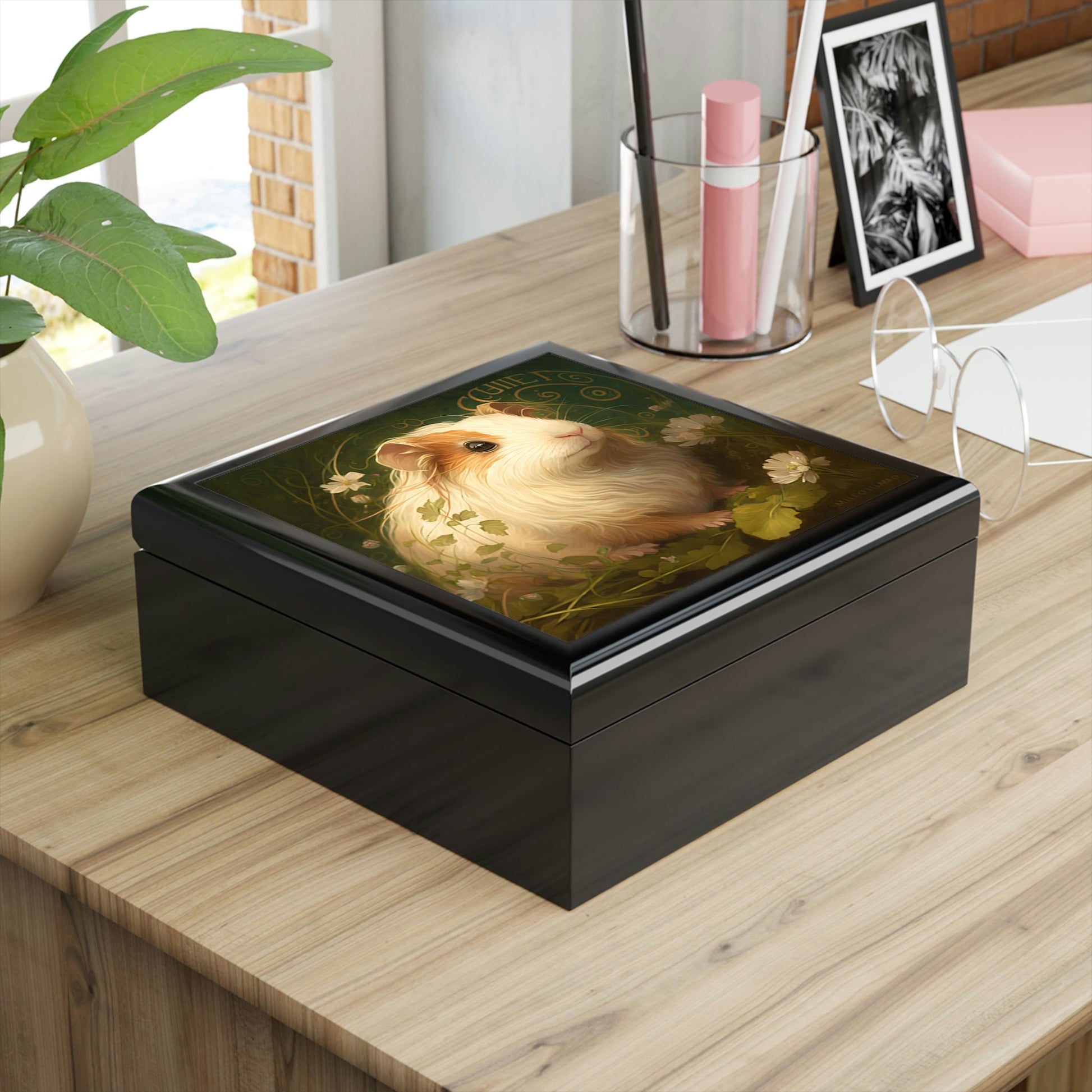 Vintage Guinea Pig Jewelry Box