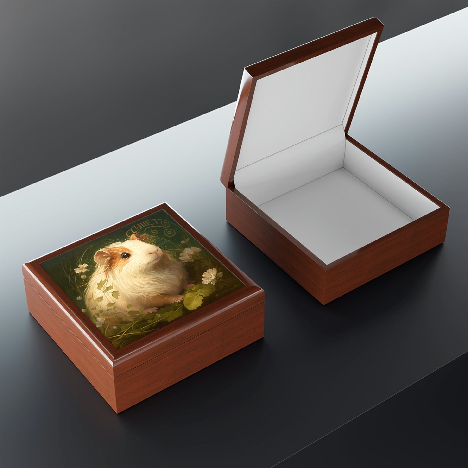 Vintage Guinea Pig Jewelry Box