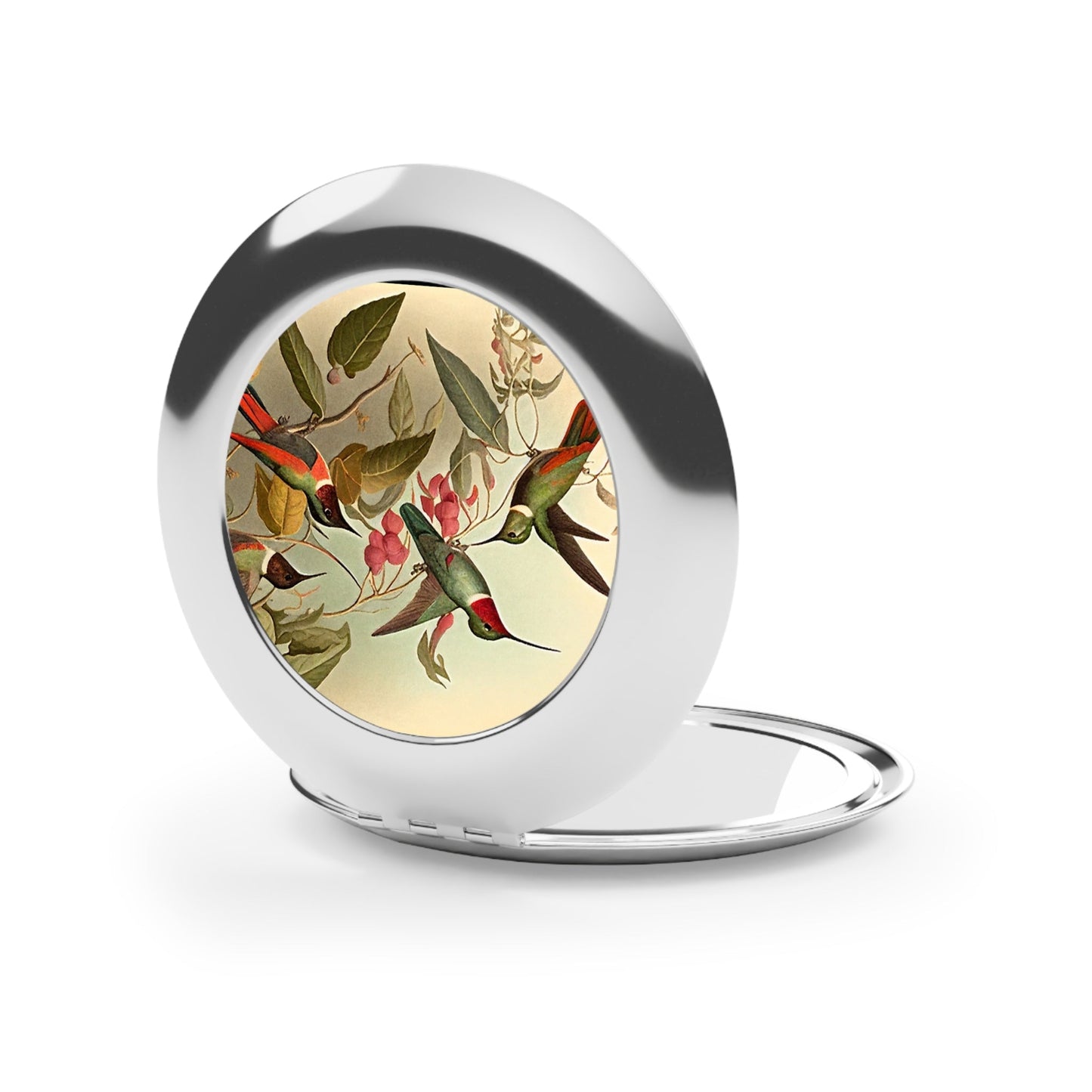 Vintage Hummingbird Compact Travel Mirror