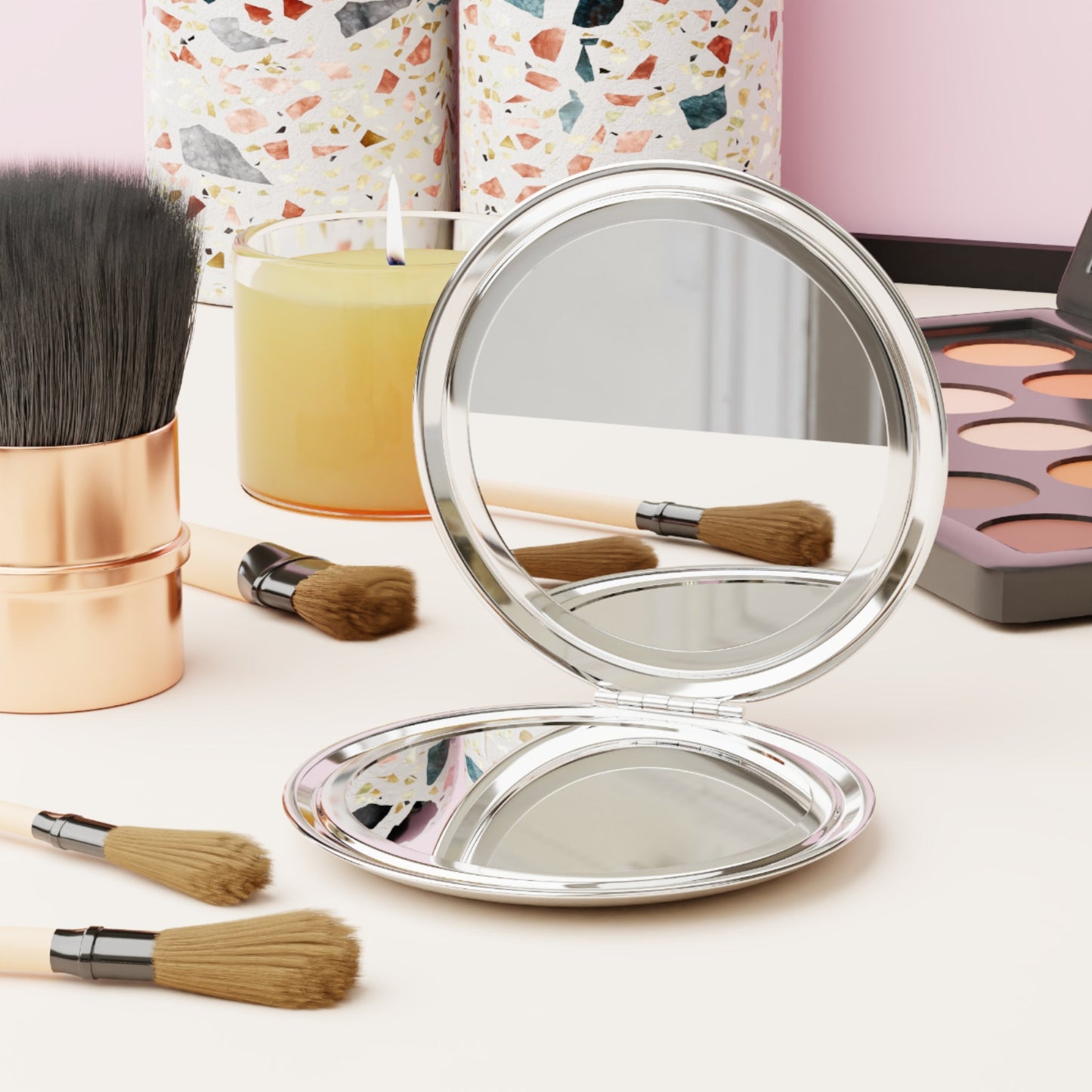 Vintage Hummingbird Compact Travel Mirror