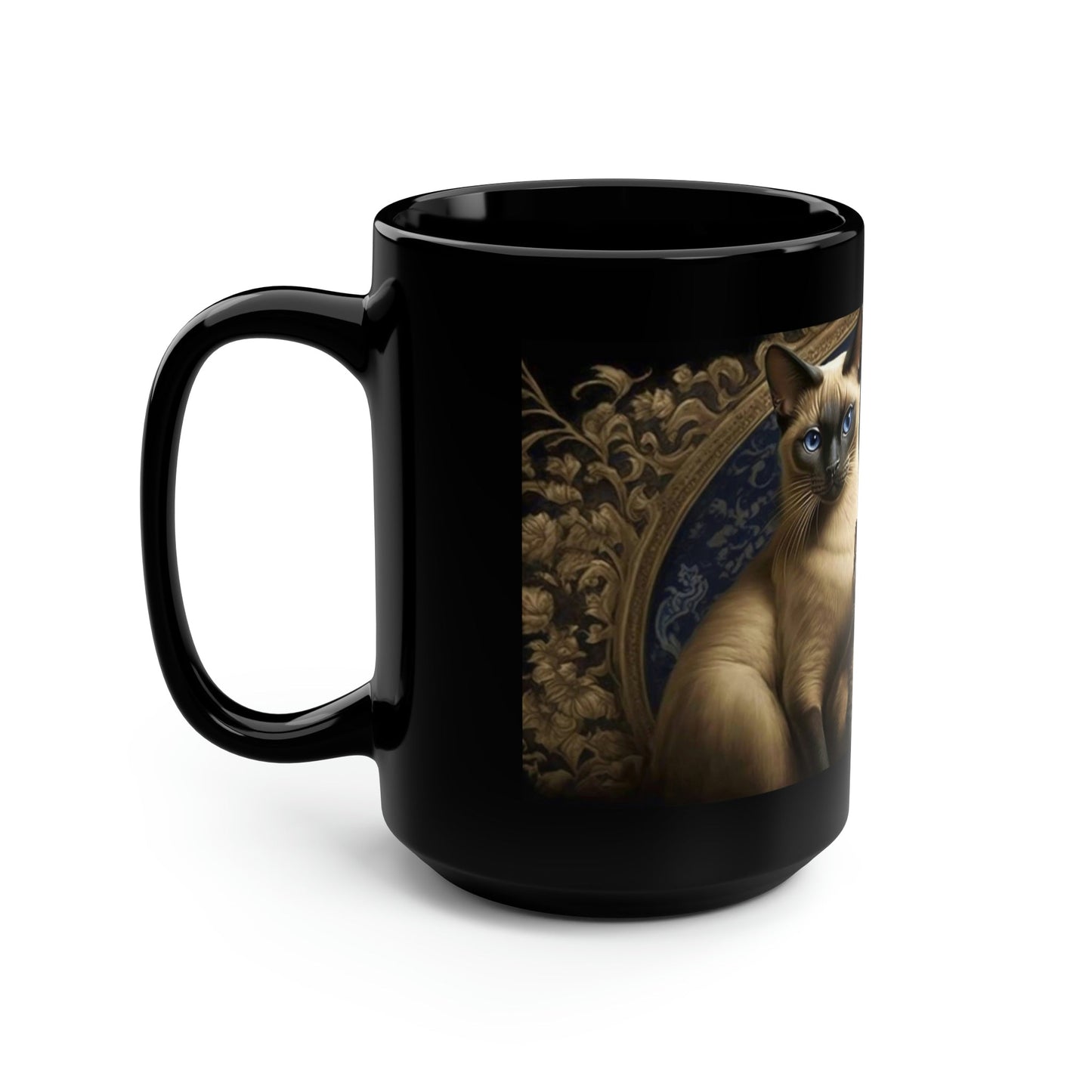 Vintage Siamese Cat Family 15 oz Coffee Mug