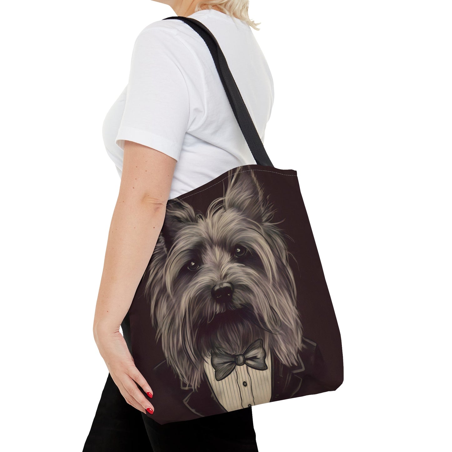 Vintage Victorian Skye Terrier Portrait Tote Bag