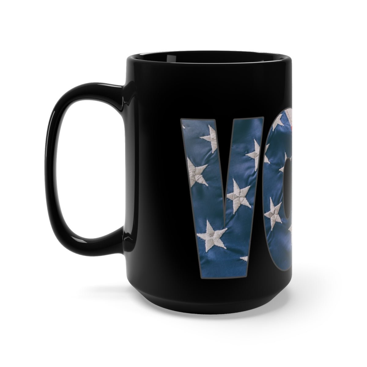 VOTE Black Mug 15oz | Political Gift for Americans