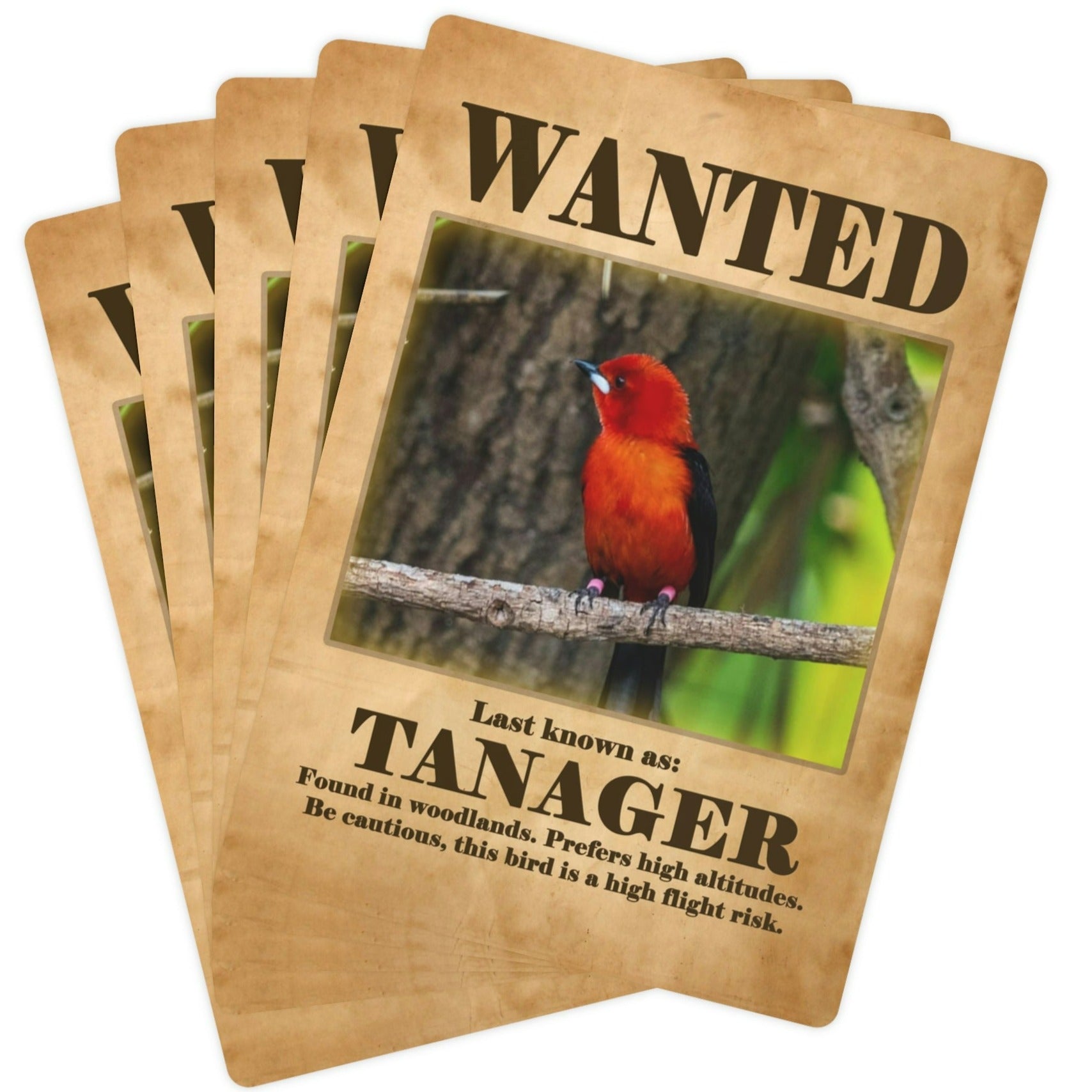 Wanted: Tanager Poker Playing Cards