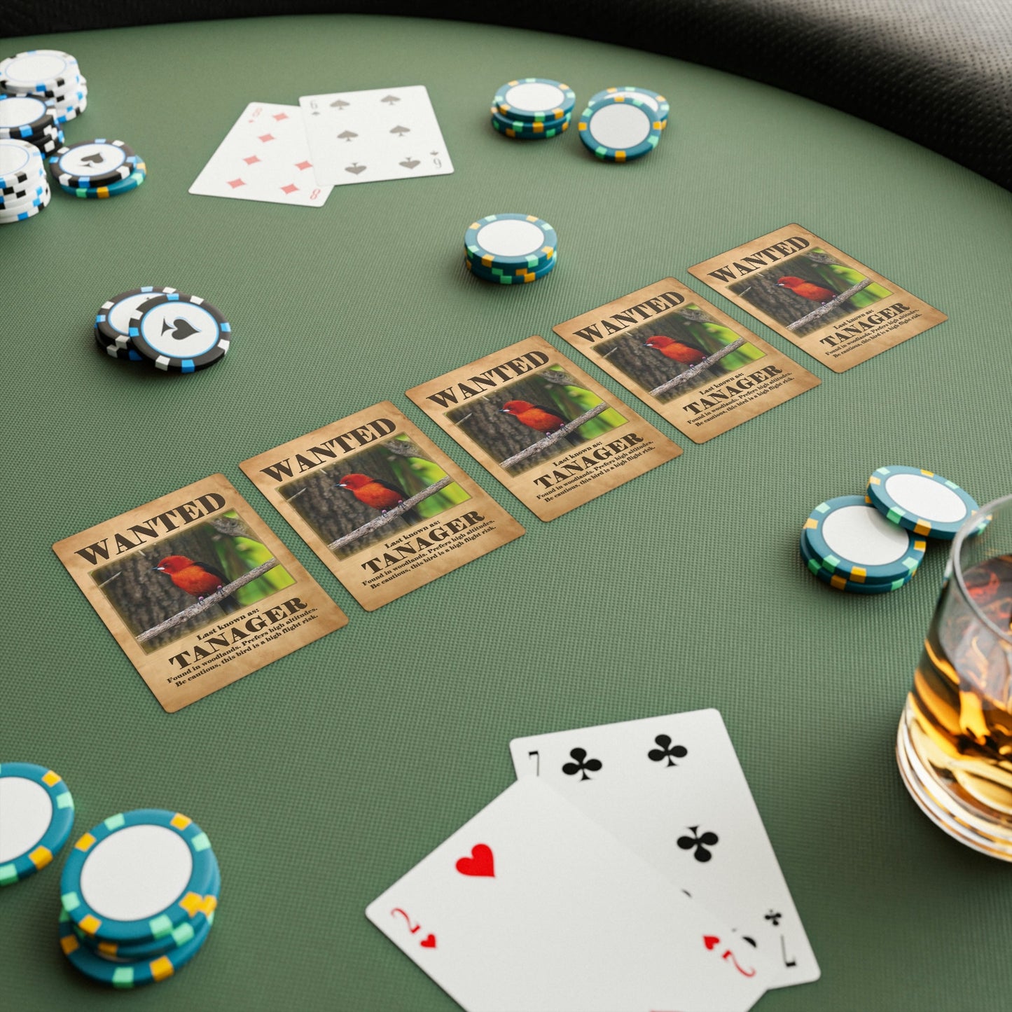 Wanted: Tanager Poker Playing Cards