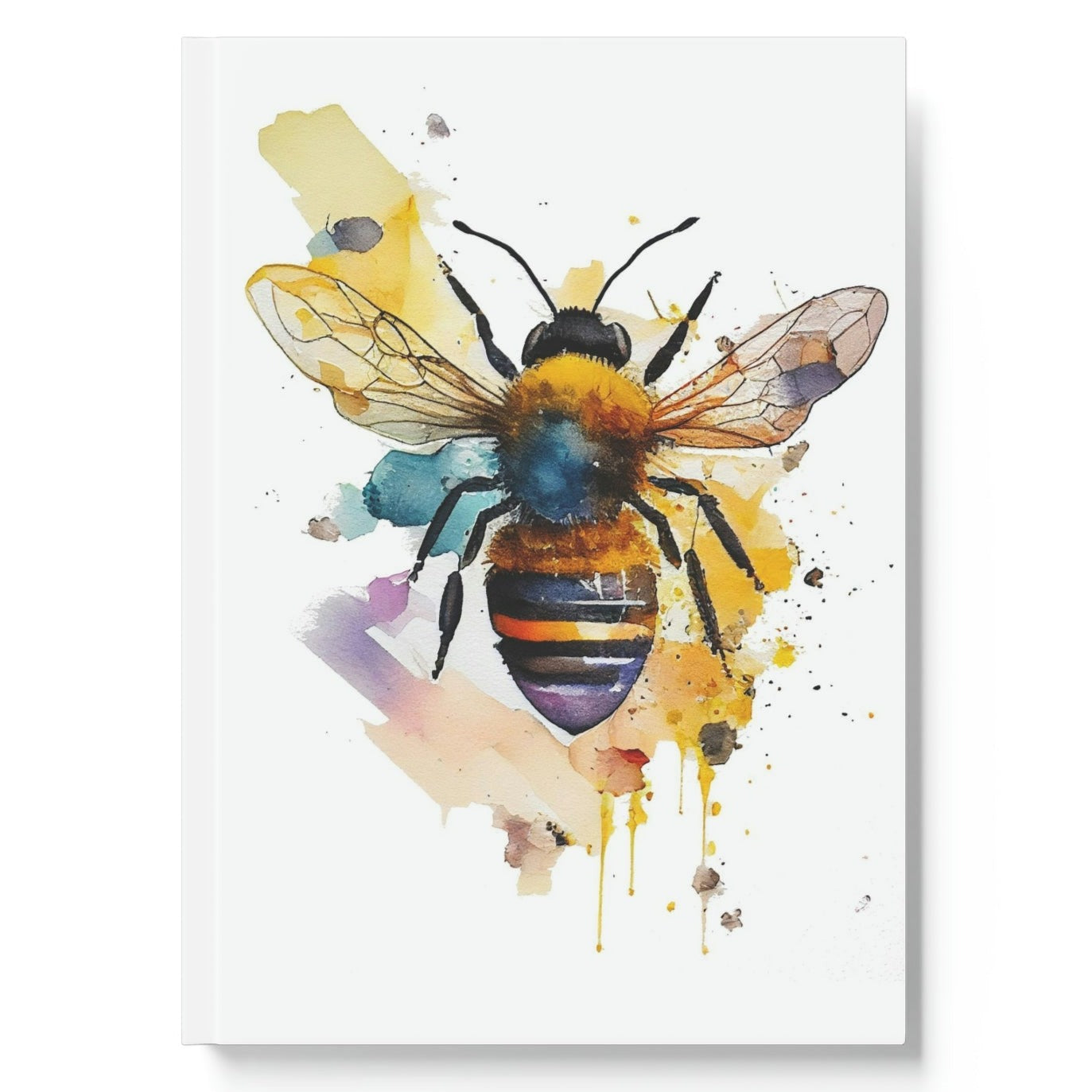 Water Color Bee Hard Backed Journal