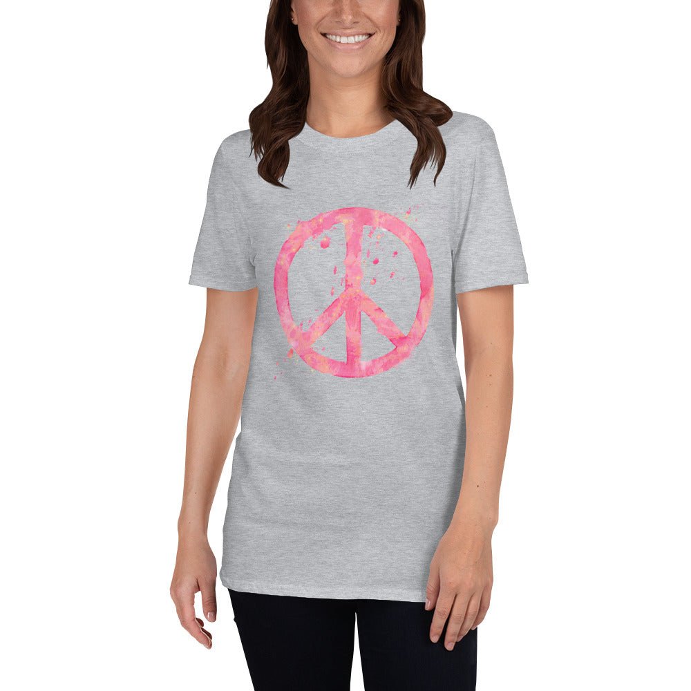 Watercolor Peace Sign | Short-Sleeve Unisex T-Shirt