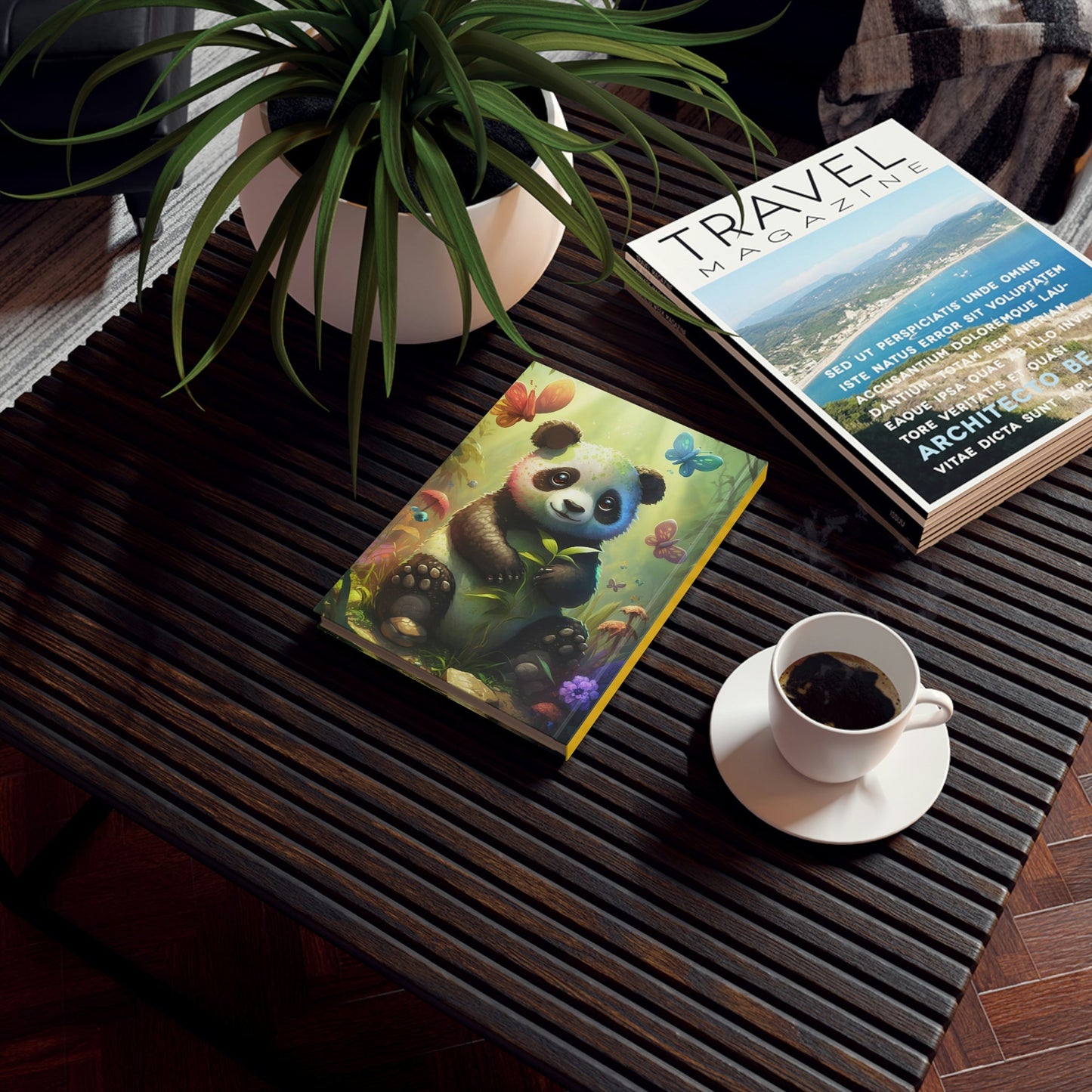 Whimsical Panda Hard Backed Journal
