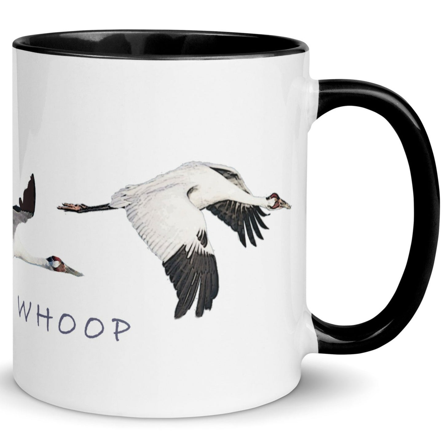 Whoop Whoop Whooping Crane Mug with Color Inside
