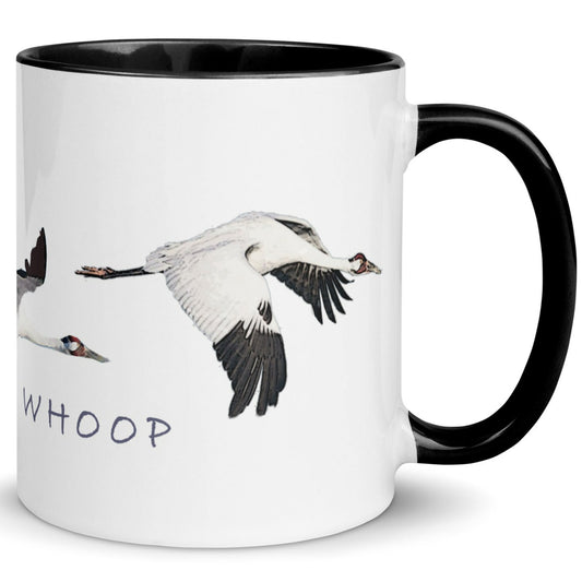 Whoop Whoop Whooping Crane Mug with Color Inside