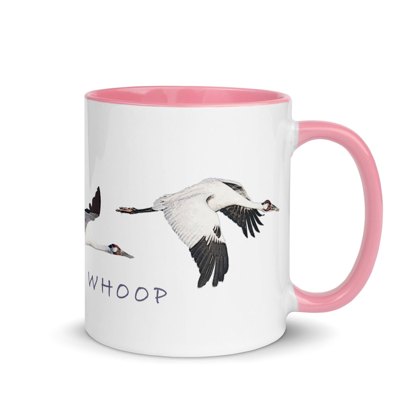 Whoop Whoop Whooping Crane Mug with Color Inside