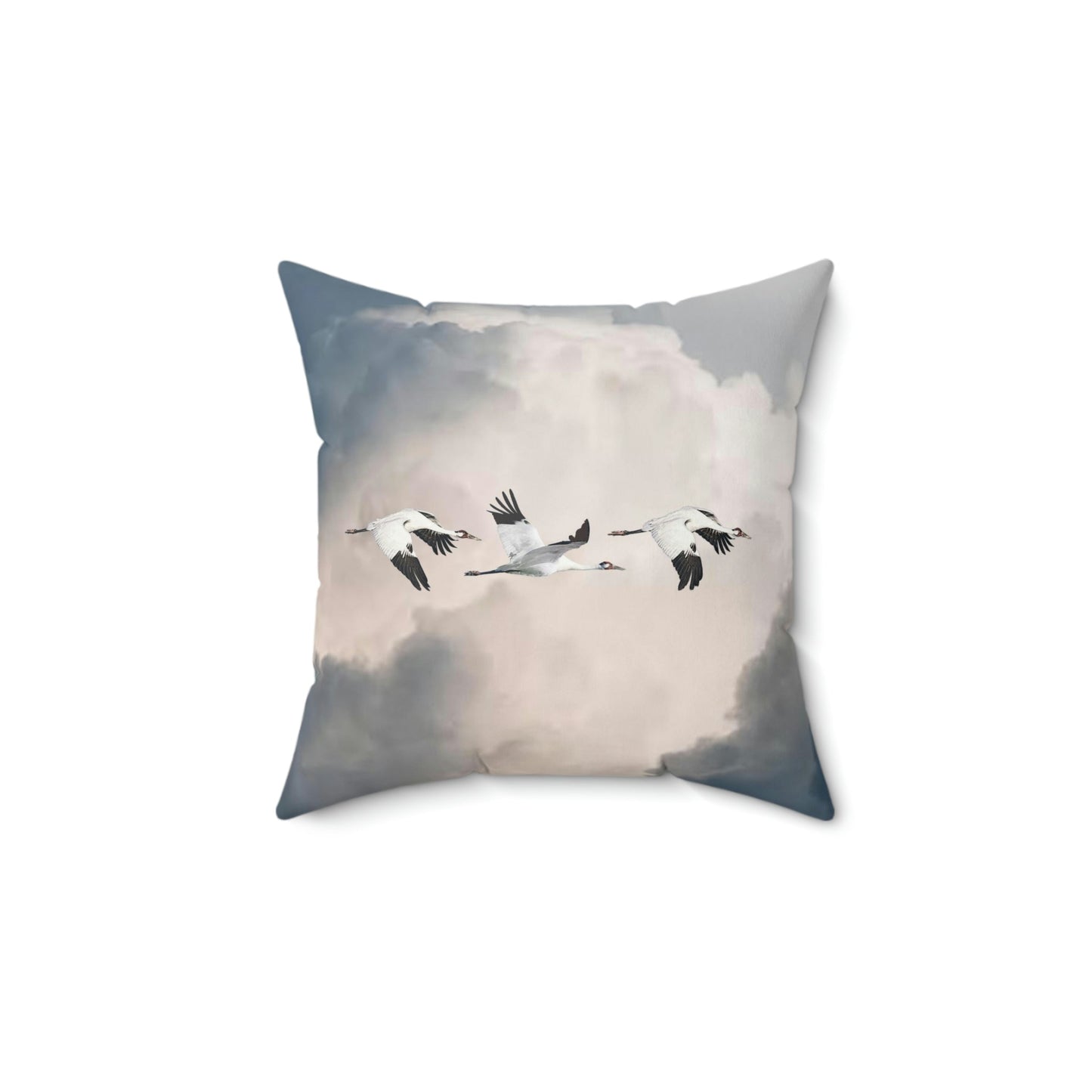 Whooping Crande Storm Cloud Square Pillow