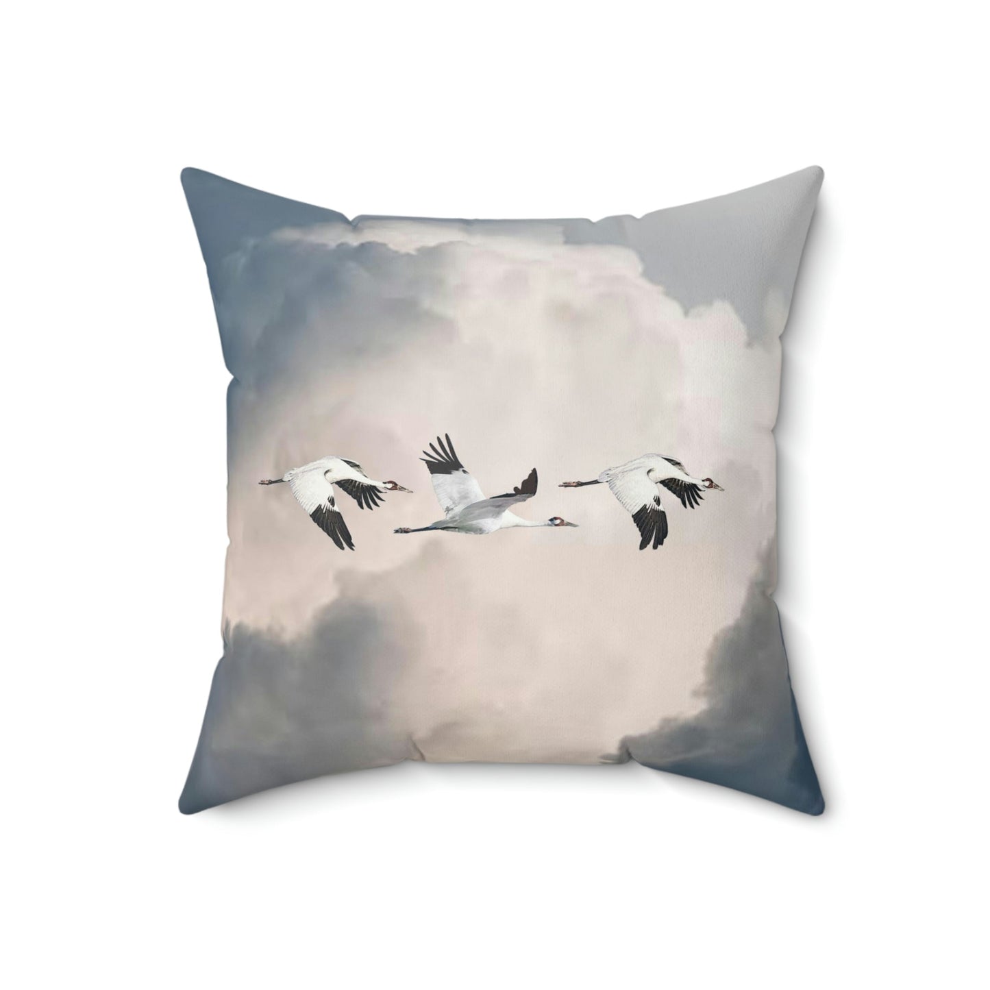 Whooping Crande Storm Cloud Square Pillow