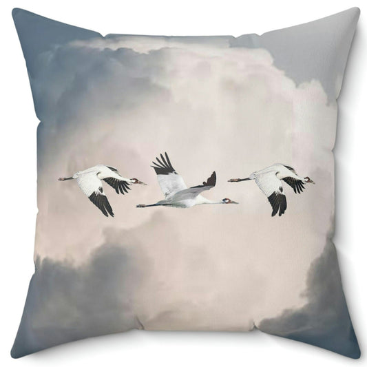 Whooping Crande Storm Cloud Square Pillow