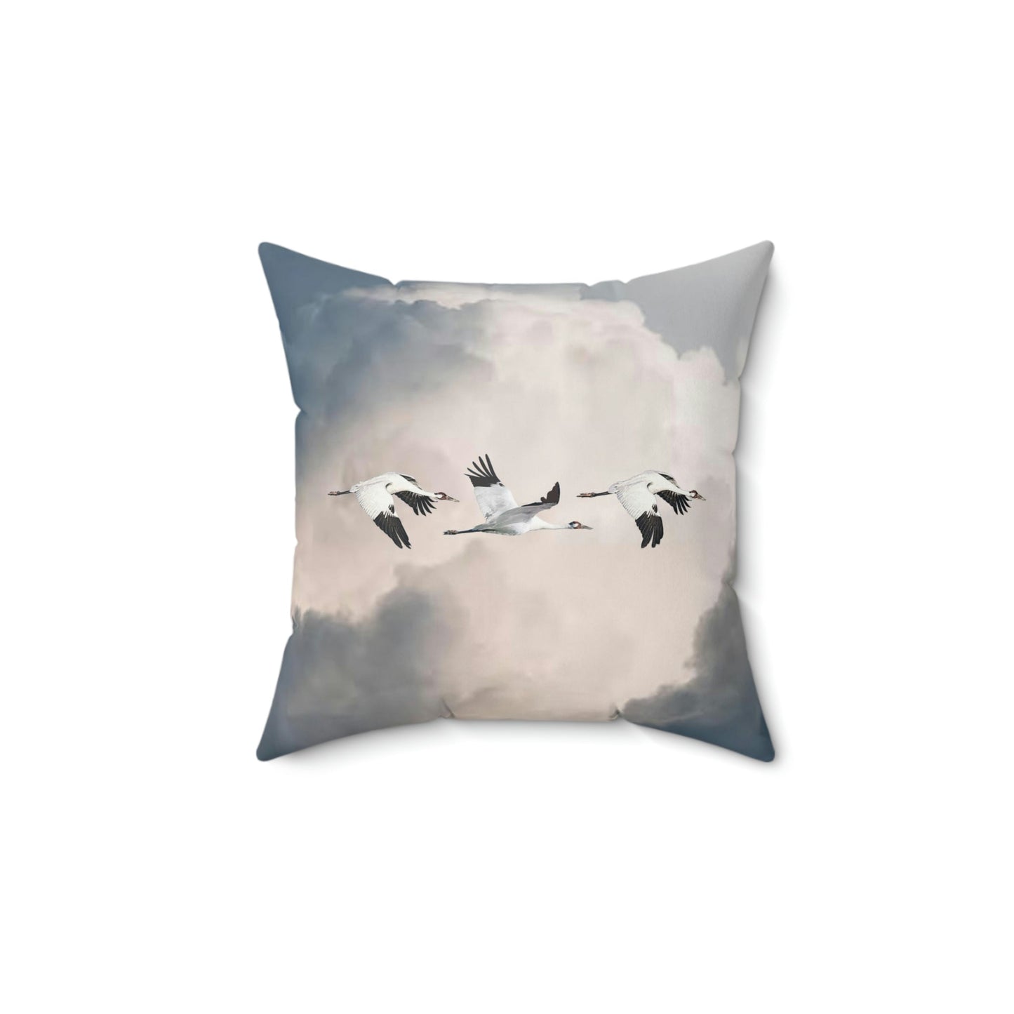 Whooping Crande Storm Cloud Square Pillow