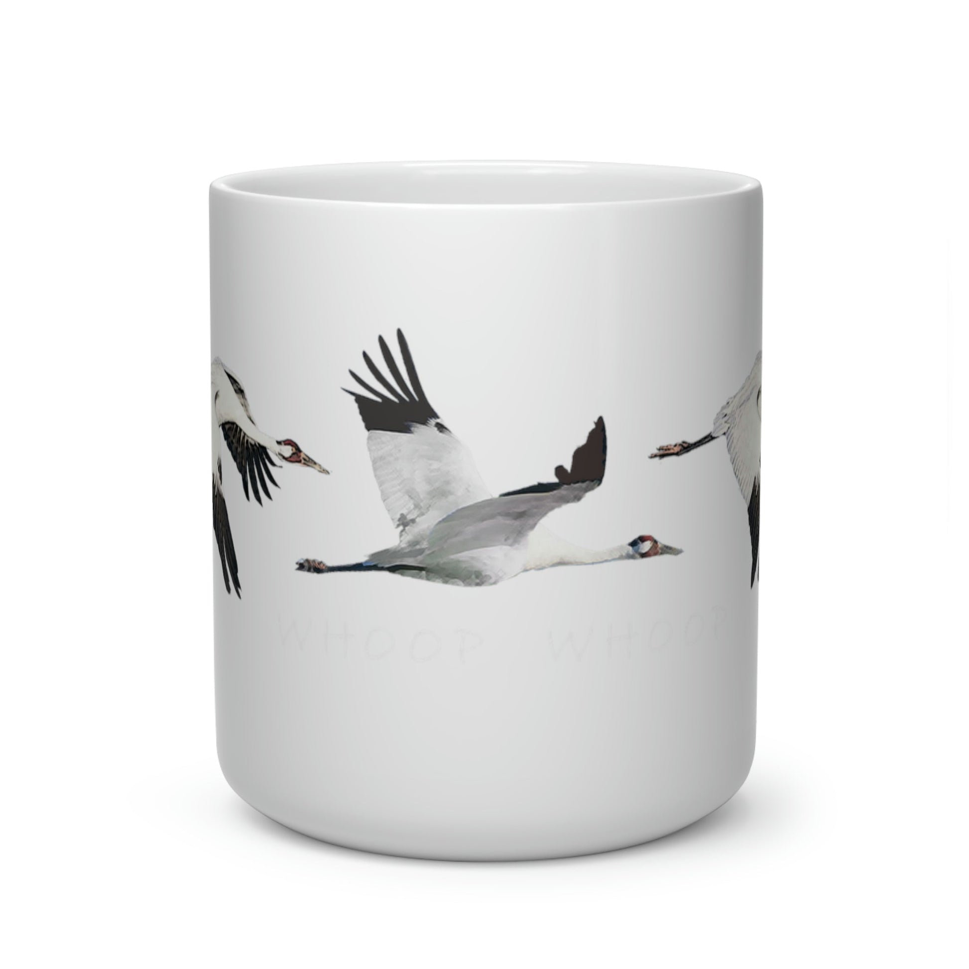 Whooping Crane Heart Shape Mug