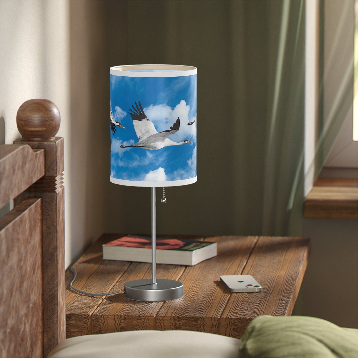 Whooping Crane Lamp on a Stand, US|CA plug