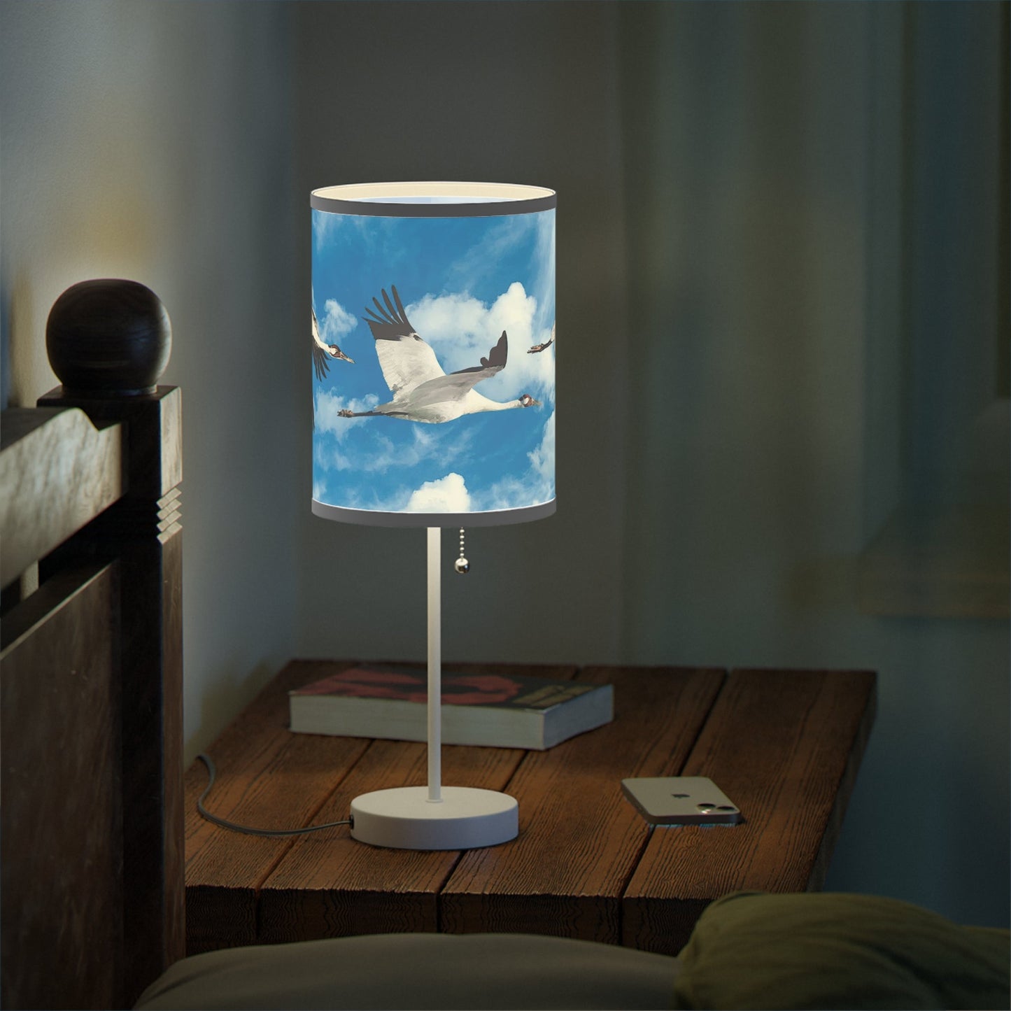 Whooping Crane Lamp on a Stand, US|CA plug