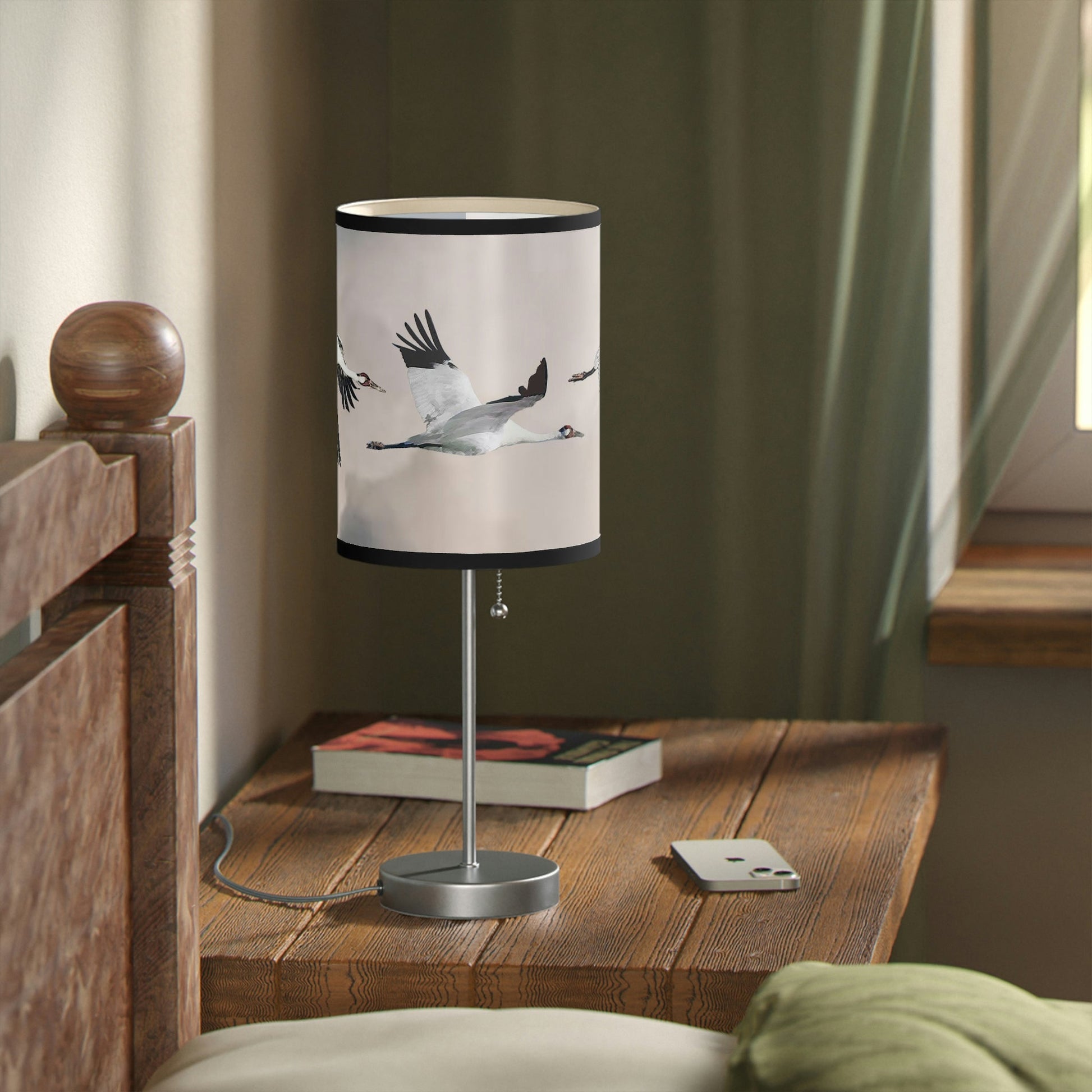 Whooping Crane Lamp on a Stand, US|CA plug II