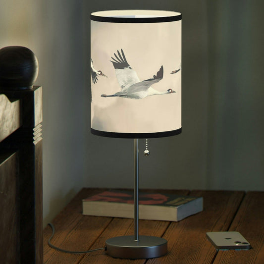 Whooping Crane Lamp on a Stand, US|CA plug II