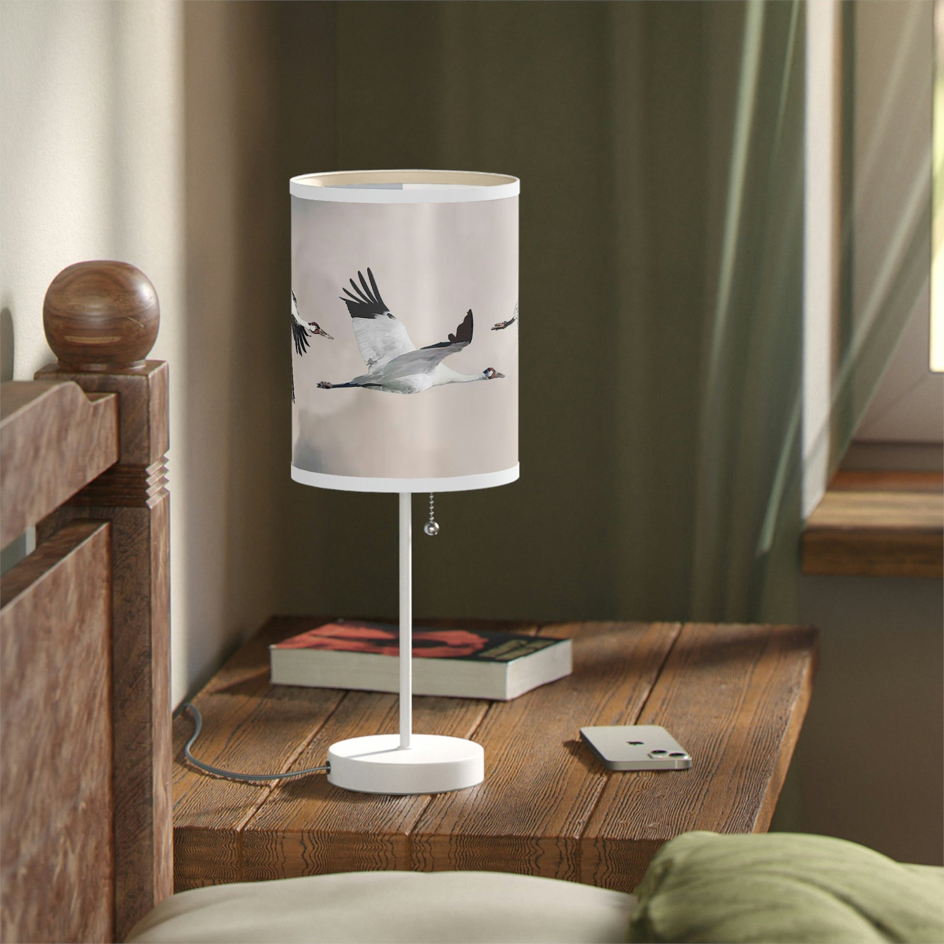 Whooping Crane Lamp on a Stand, US|CA plug II