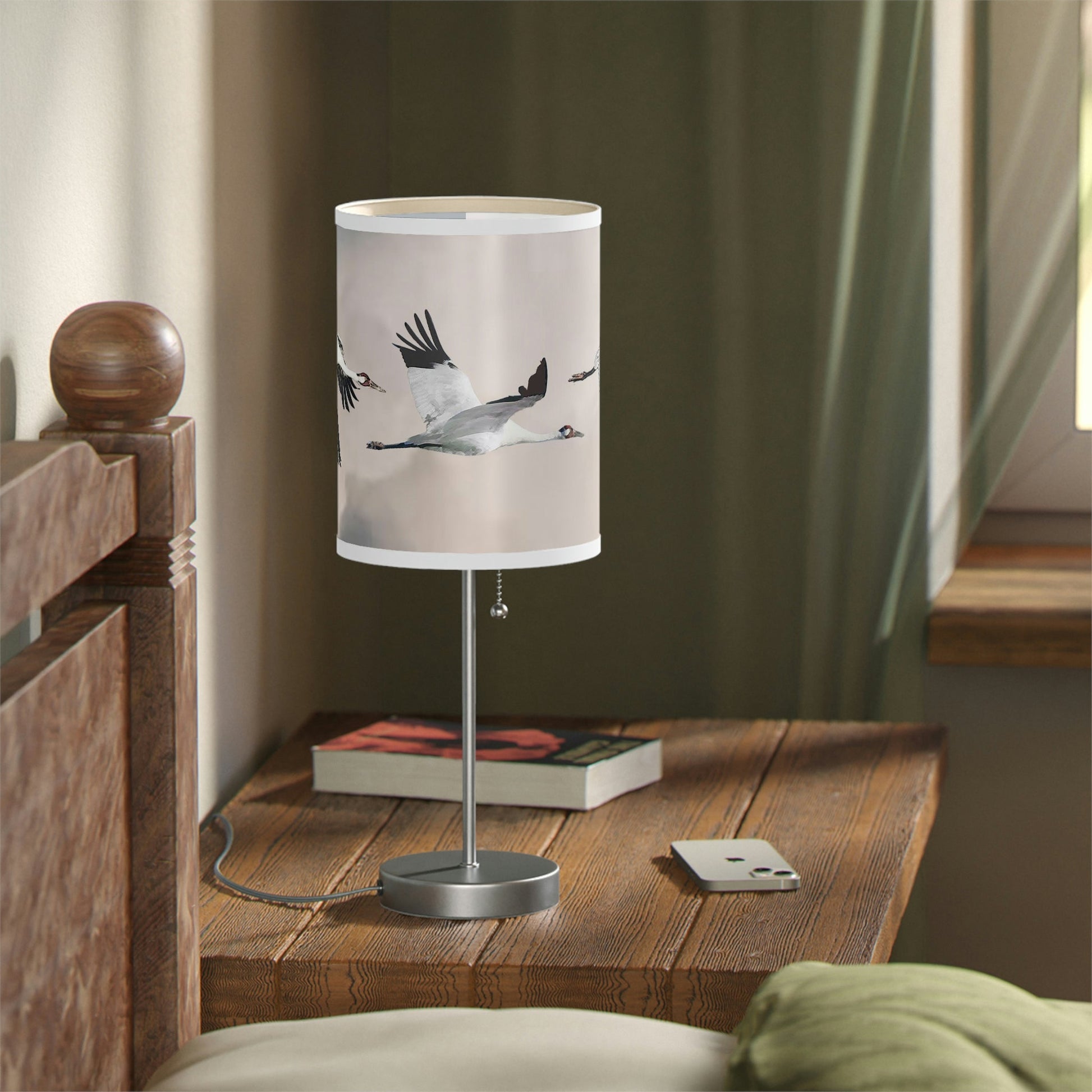 Whooping Crane Lamp on a Stand, US|CA plug II
