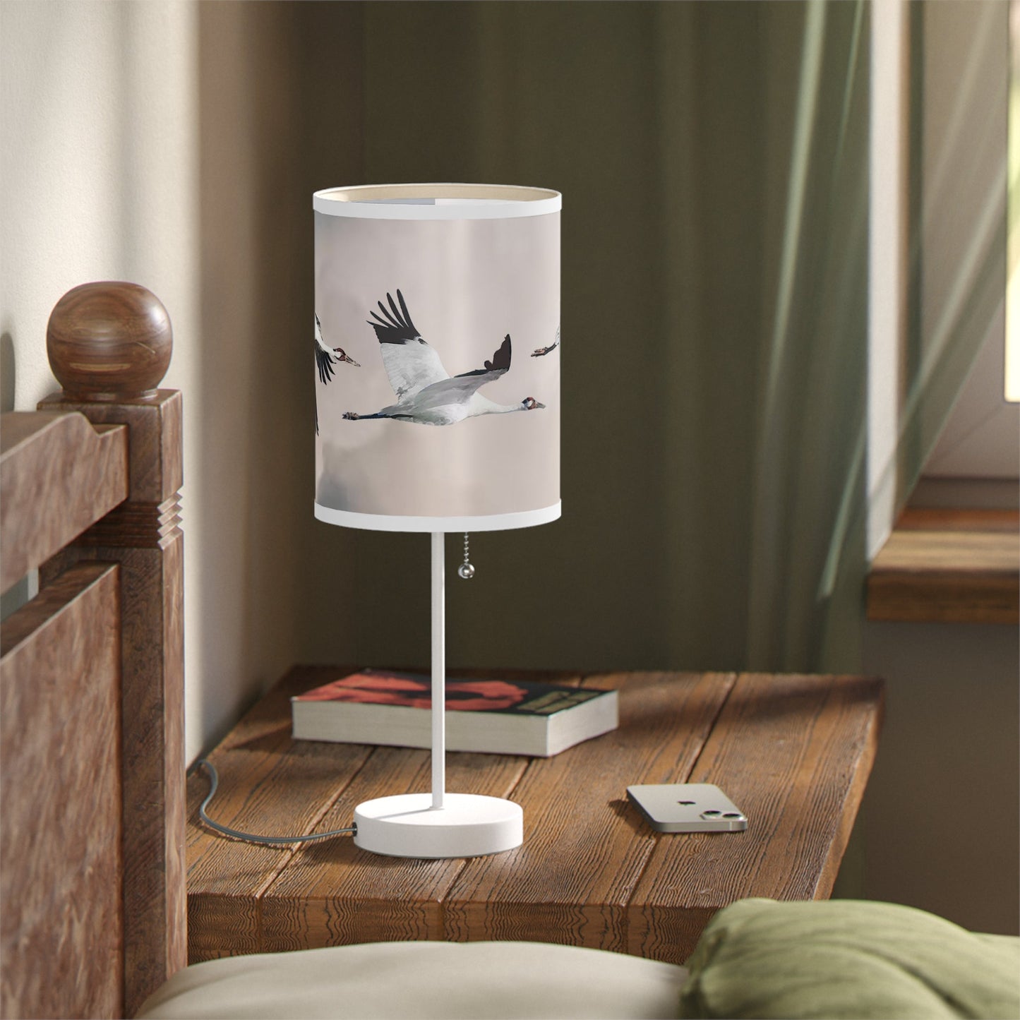 Whooping Crane Lamp on a Stand, US|CA plug II