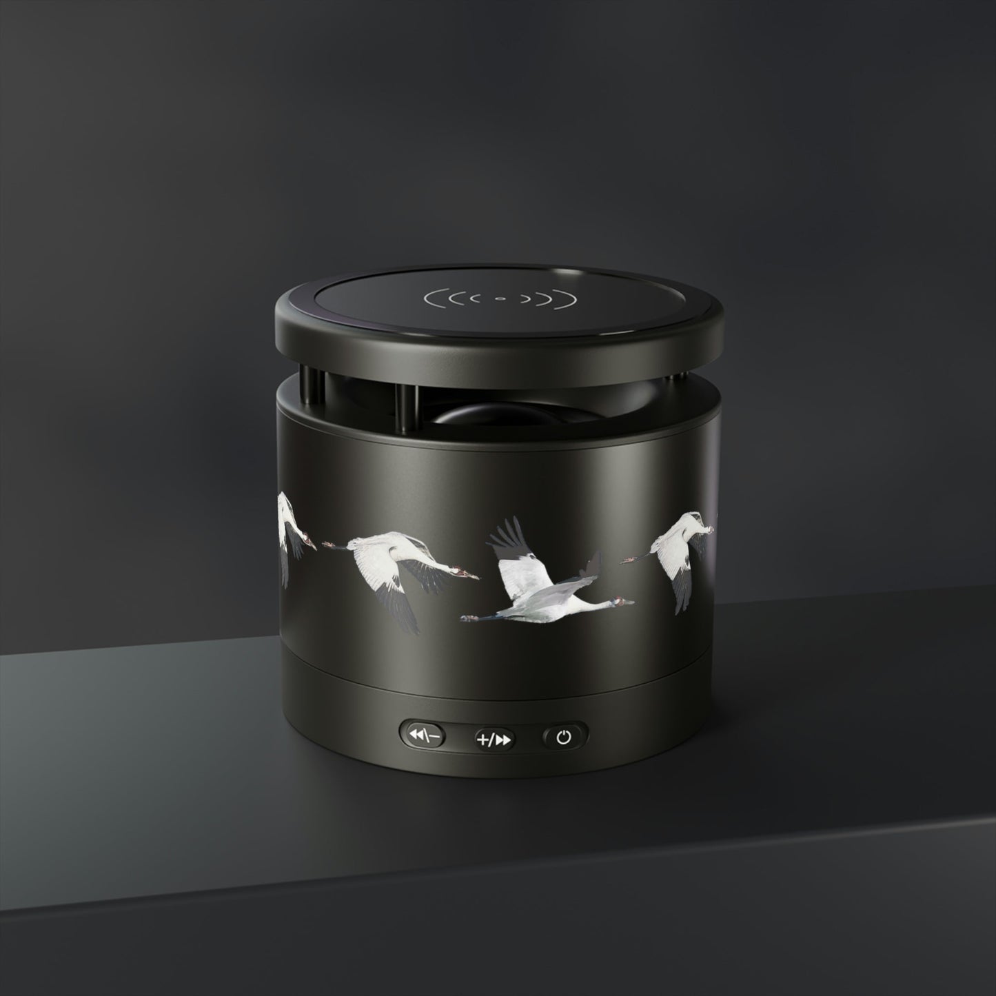Whooping Crane Metal Bluetooth Speaker and Wireless Charging Pad