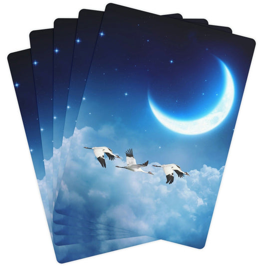 Whooping Crane Midnight Run Poker Playing Cards