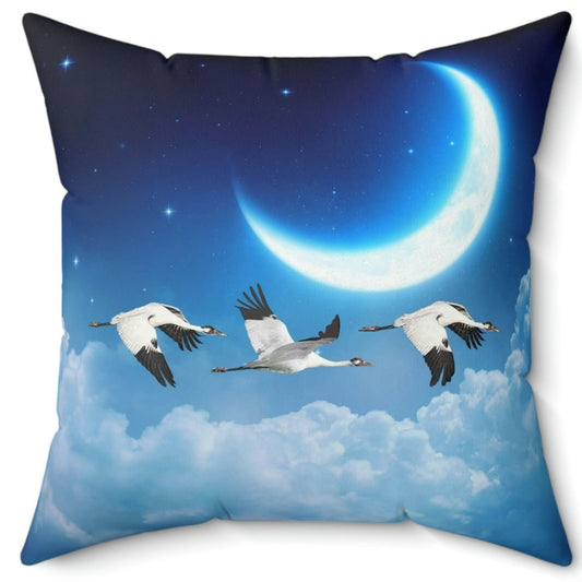 Whooping Crane Square Pillow