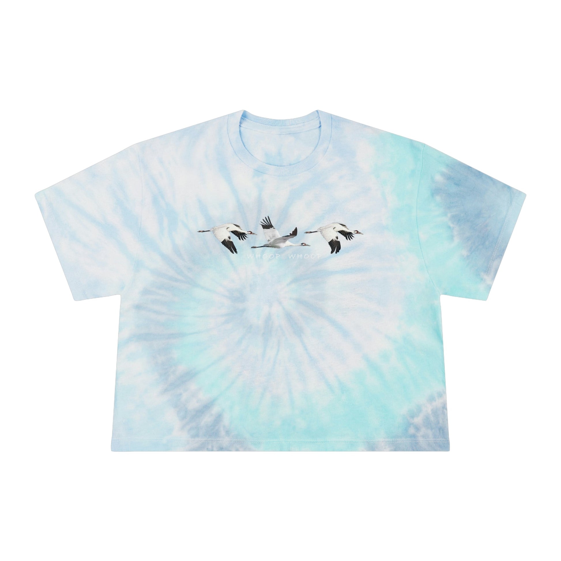 Whooping Crane Women's Tie-Dye Crop Tee