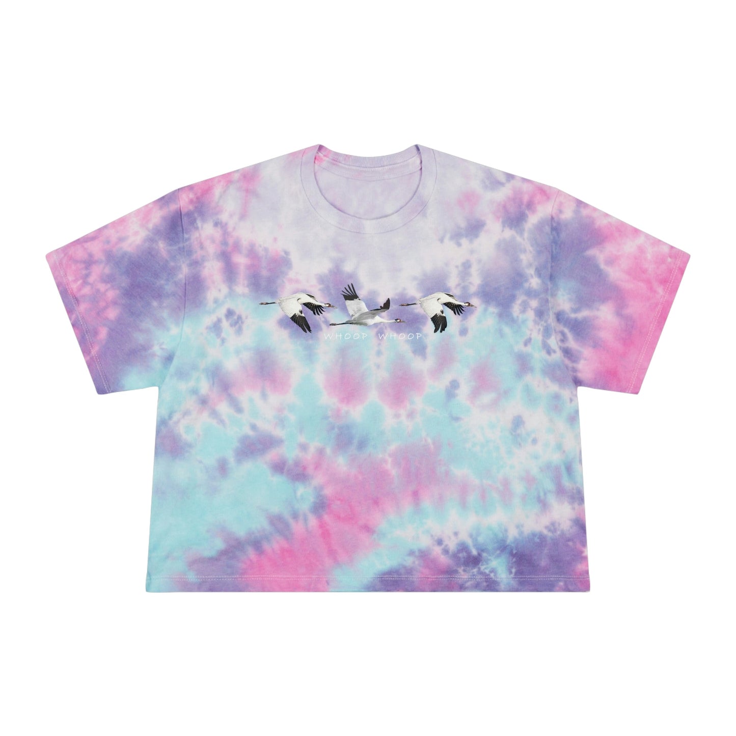 Whooping Crane Women's Tie-Dye Crop Tee